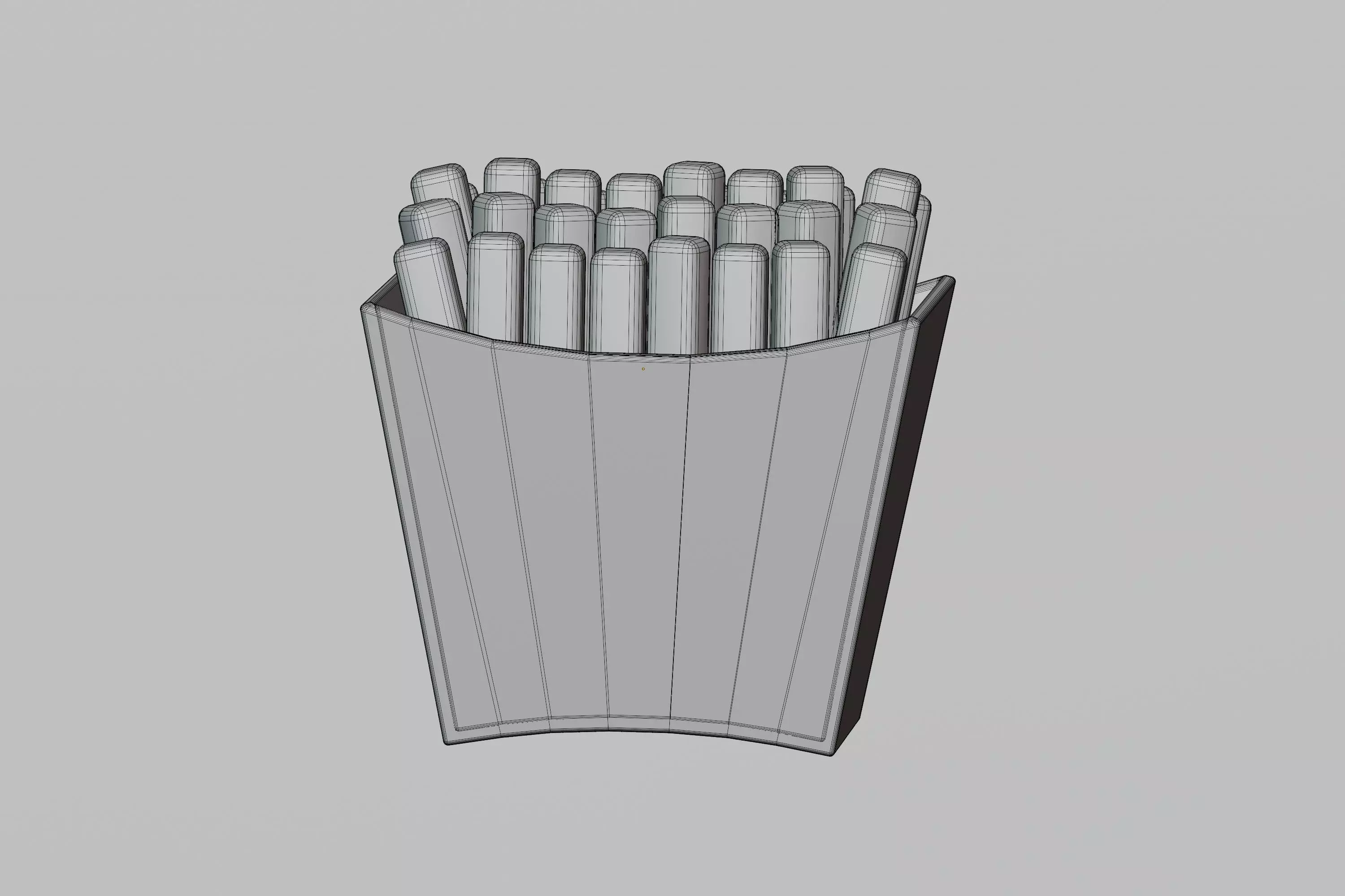 French Fries cartoon Low-poly 3D model_6