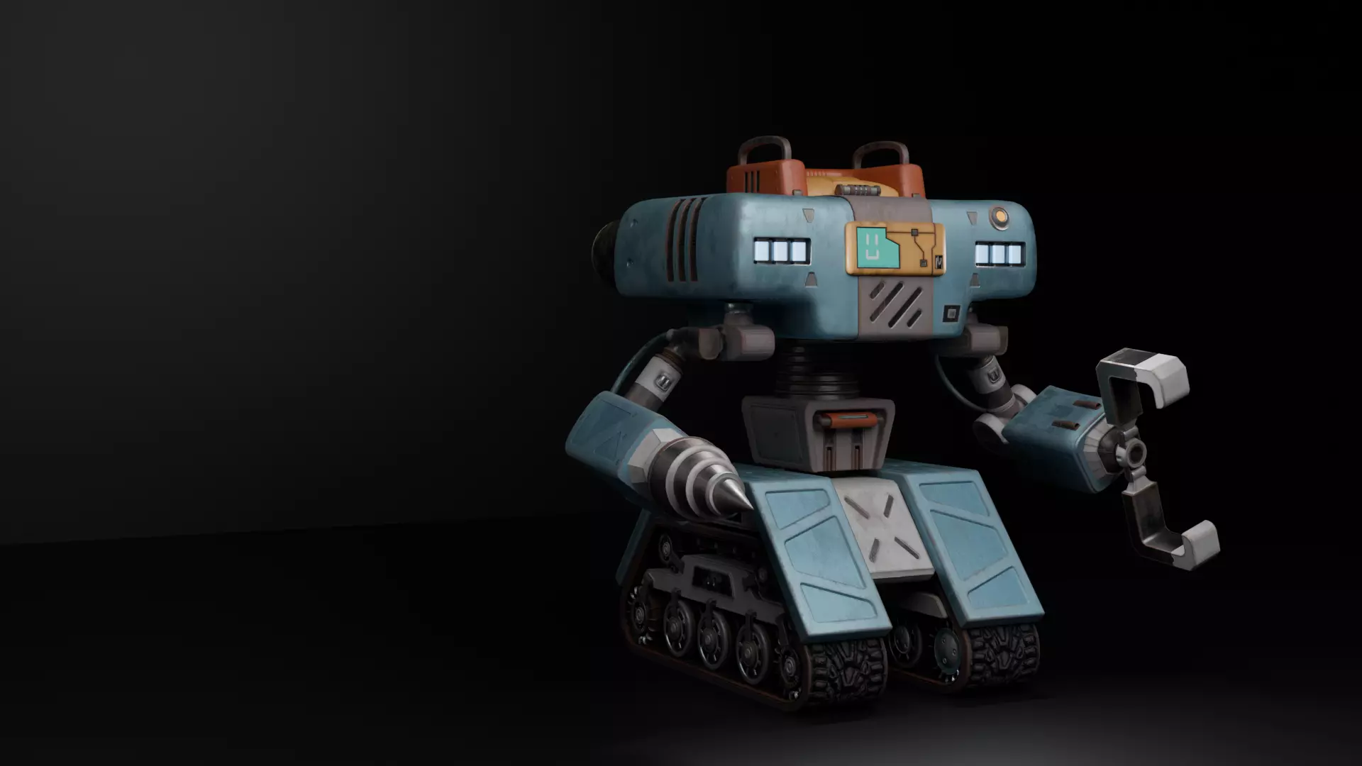 Tank Bot 3D model_2