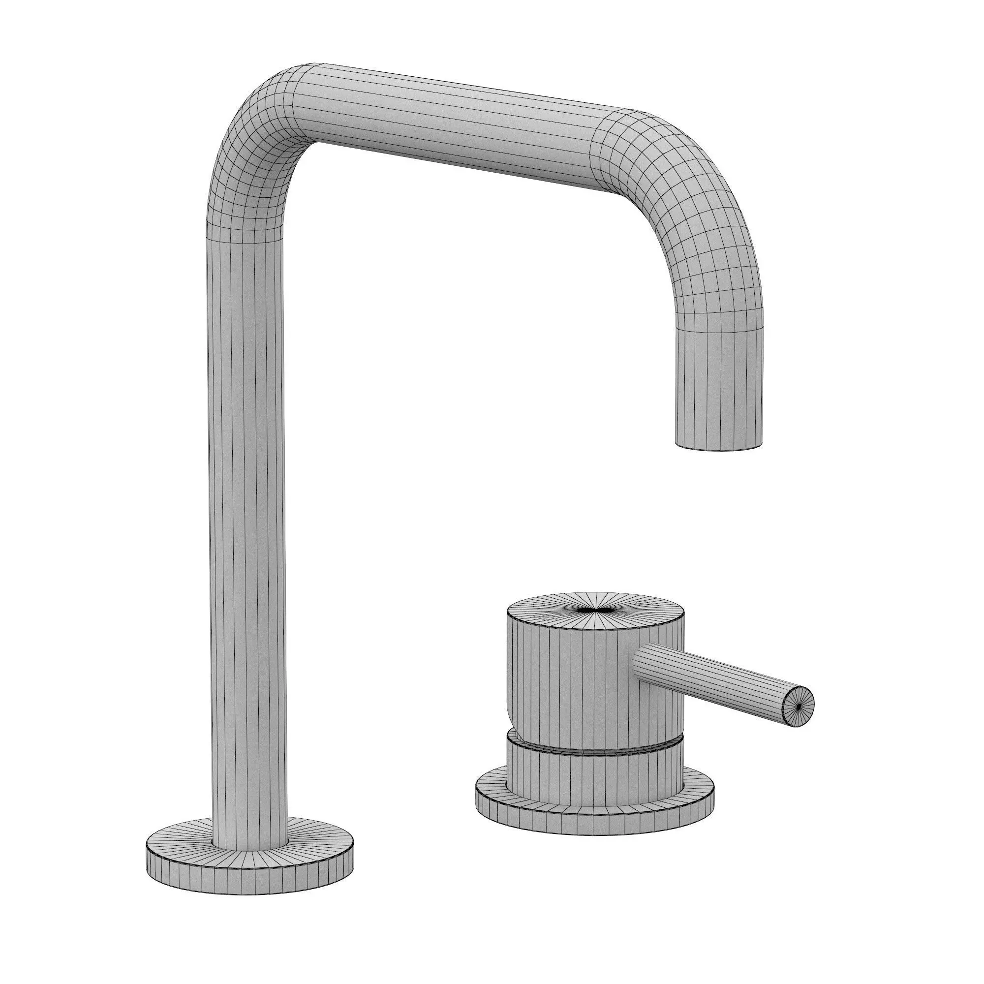 Axus Pin Basin Mixer 3D model_4