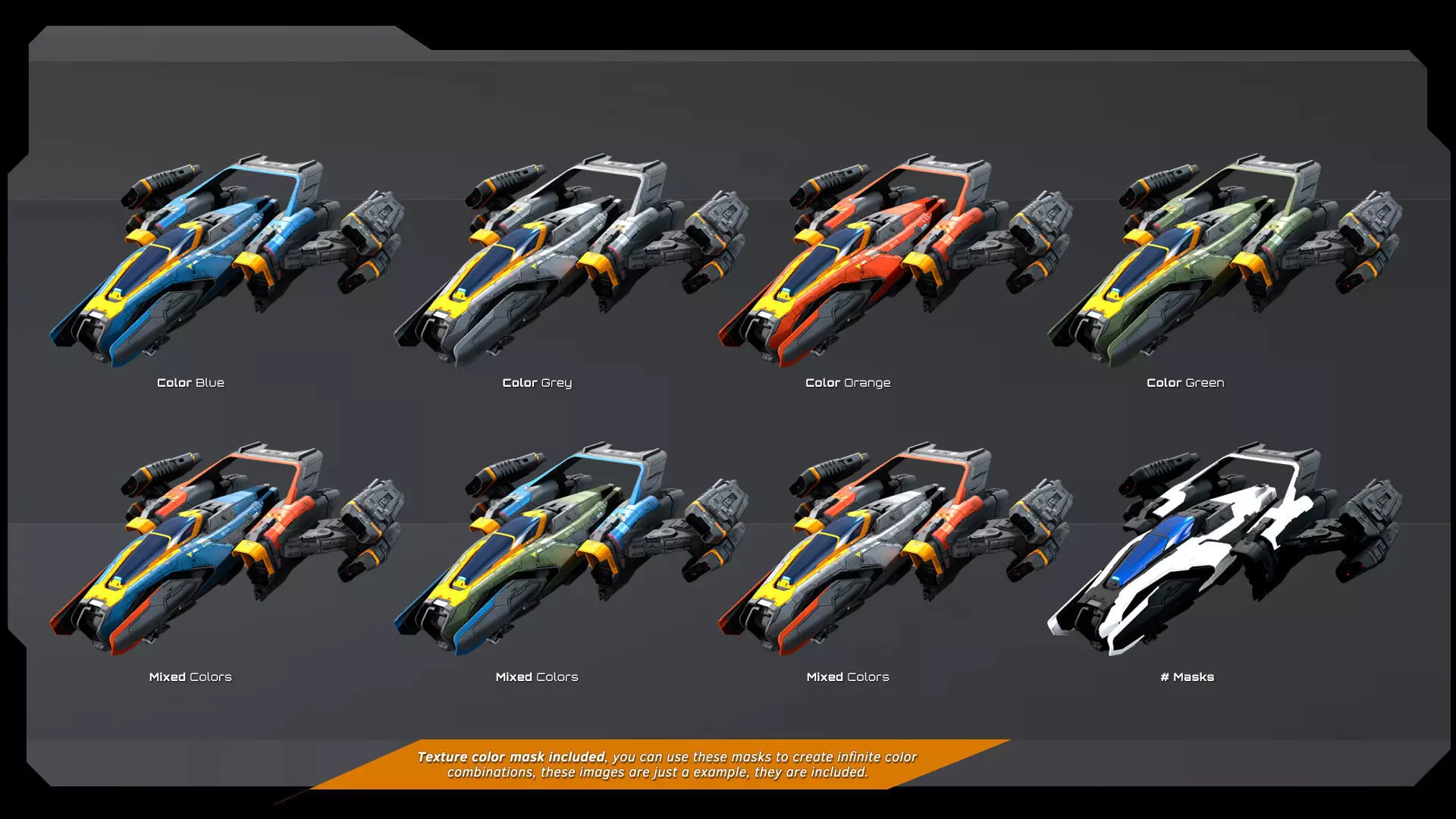 SF Fighter - Plug and Fly Low-poly 3D model_10