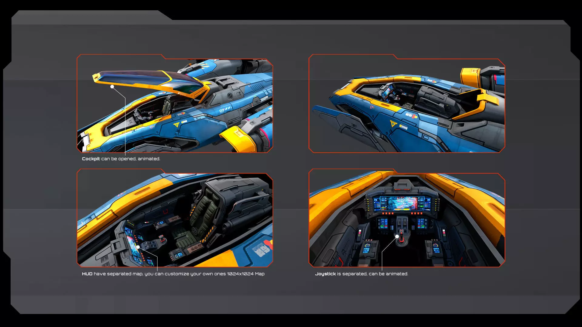 SF Fighter - Plug and Fly Low-poly 3D model_9