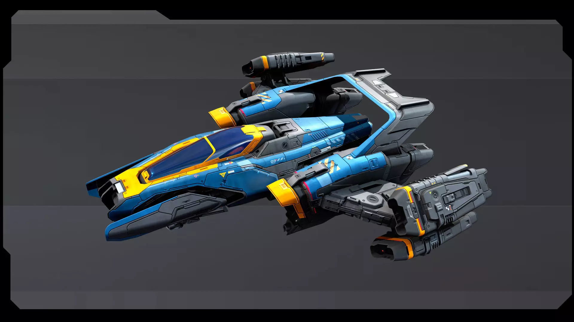 SF Fighter - Plug and Fly Low-poly 3D model_5