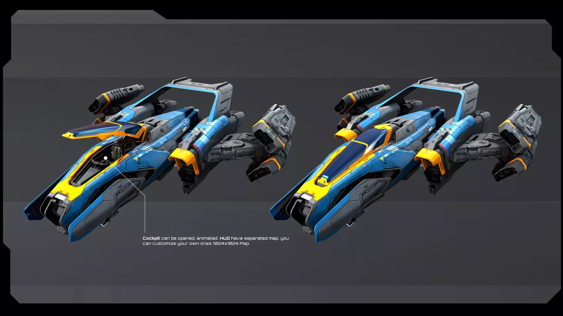 SF Fighter - Plug and Fly Low-poly 3D model_8