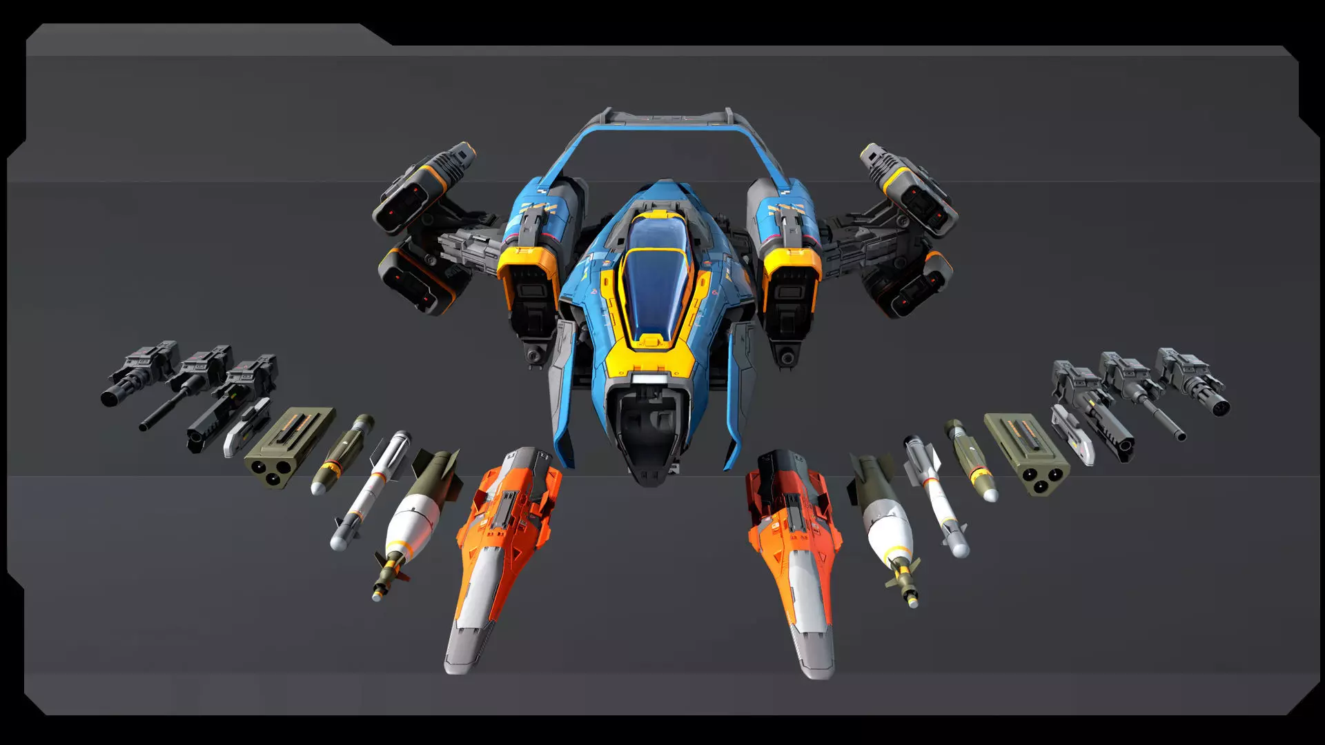 SF Fighter - Plug and Fly Low-poly 3D model_3