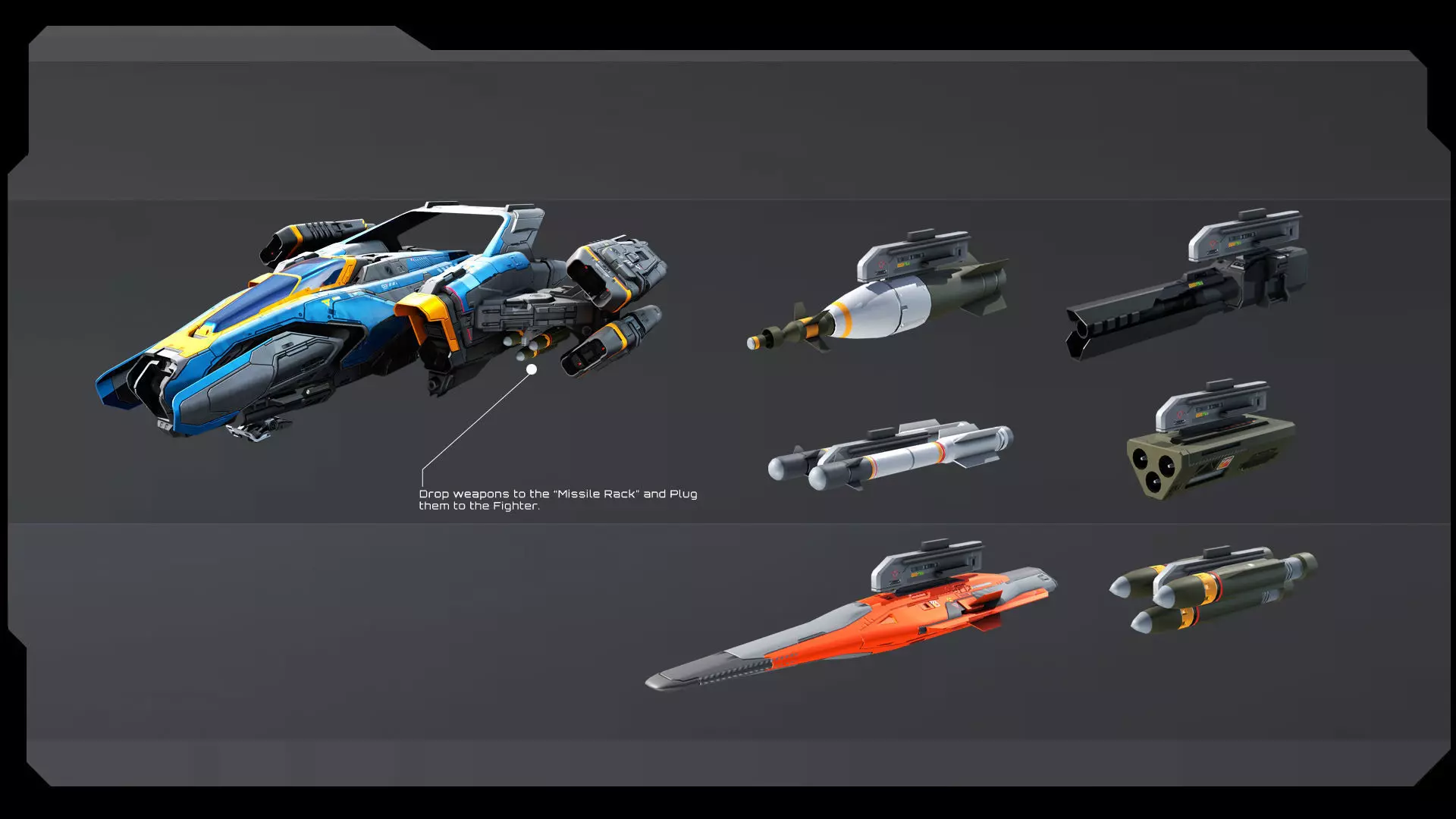 SF Fighter - Plug and Fly Low-poly 3D model_12