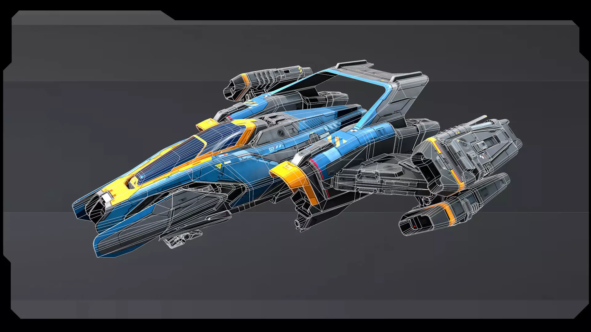 SF Fighter - Plug and Fly Low-poly 3D model_16