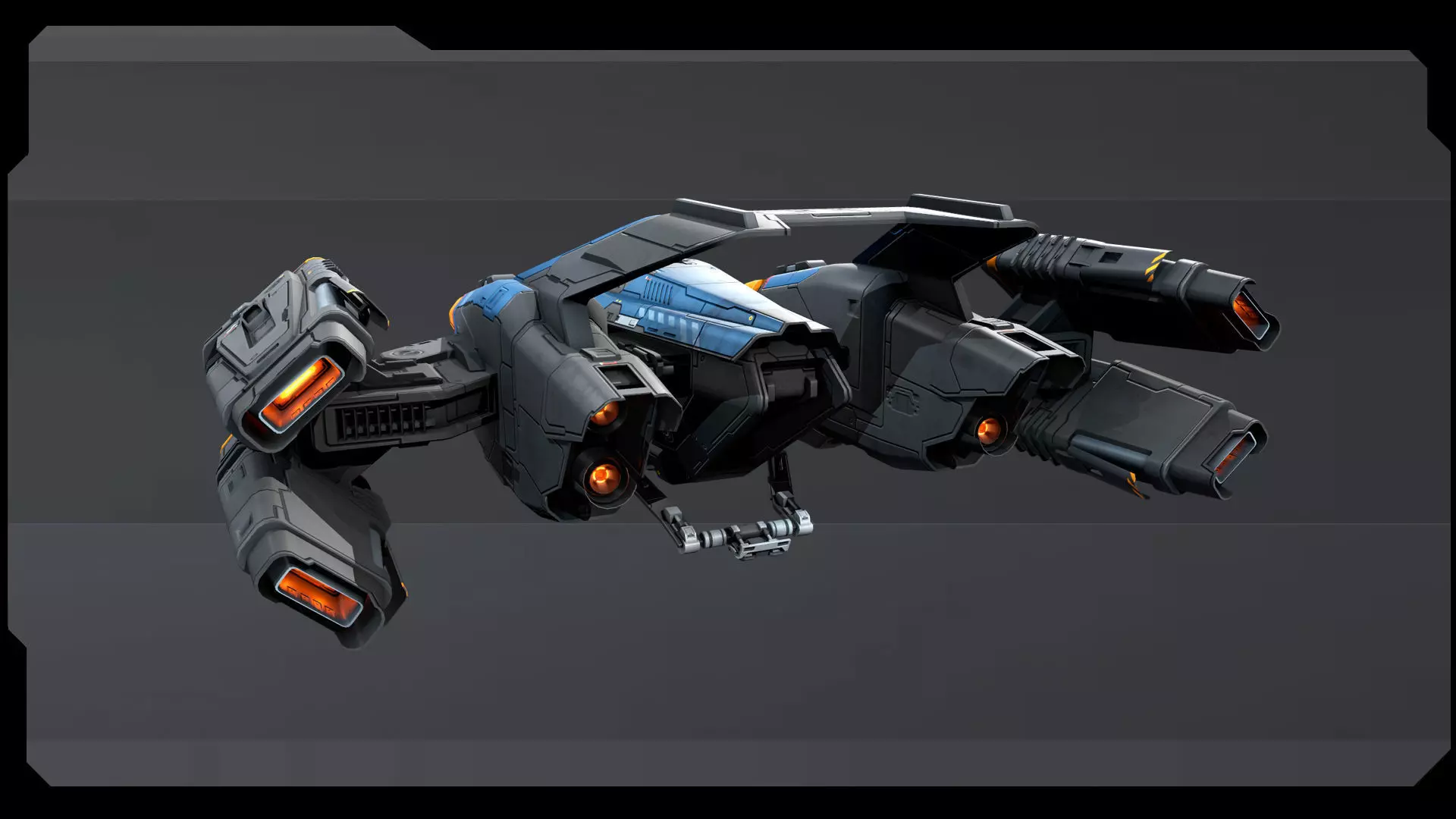 SF Fighter - Plug and Fly Low-poly 3D model_15