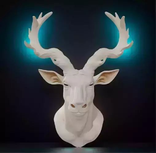 Okapi Head Bust 3D Model - STL Printable Wildlife Sculpture