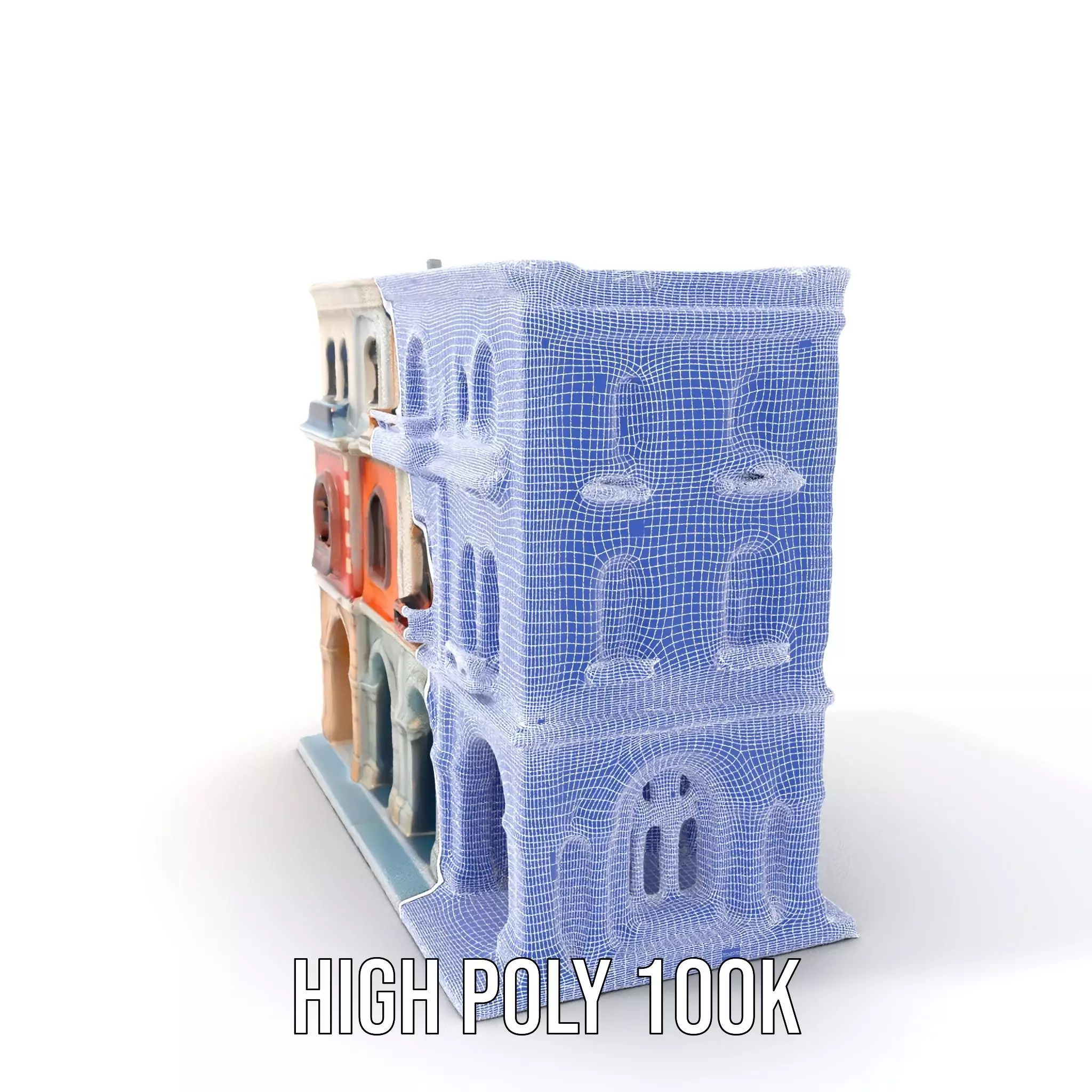 Elegant Townhouse Architecture model pack Low-poly 3D model_5