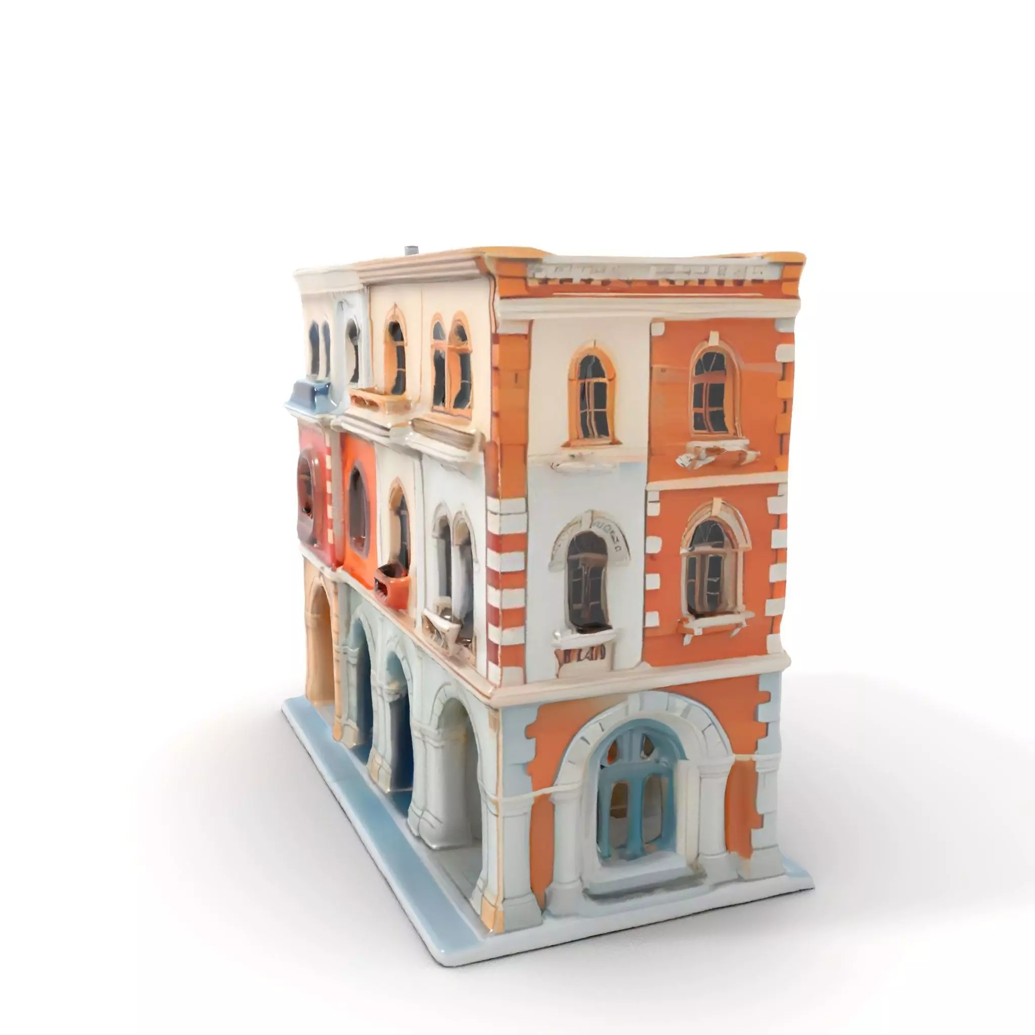 Elegant Townhouse Architecture model pack Low-poly 3D model_7