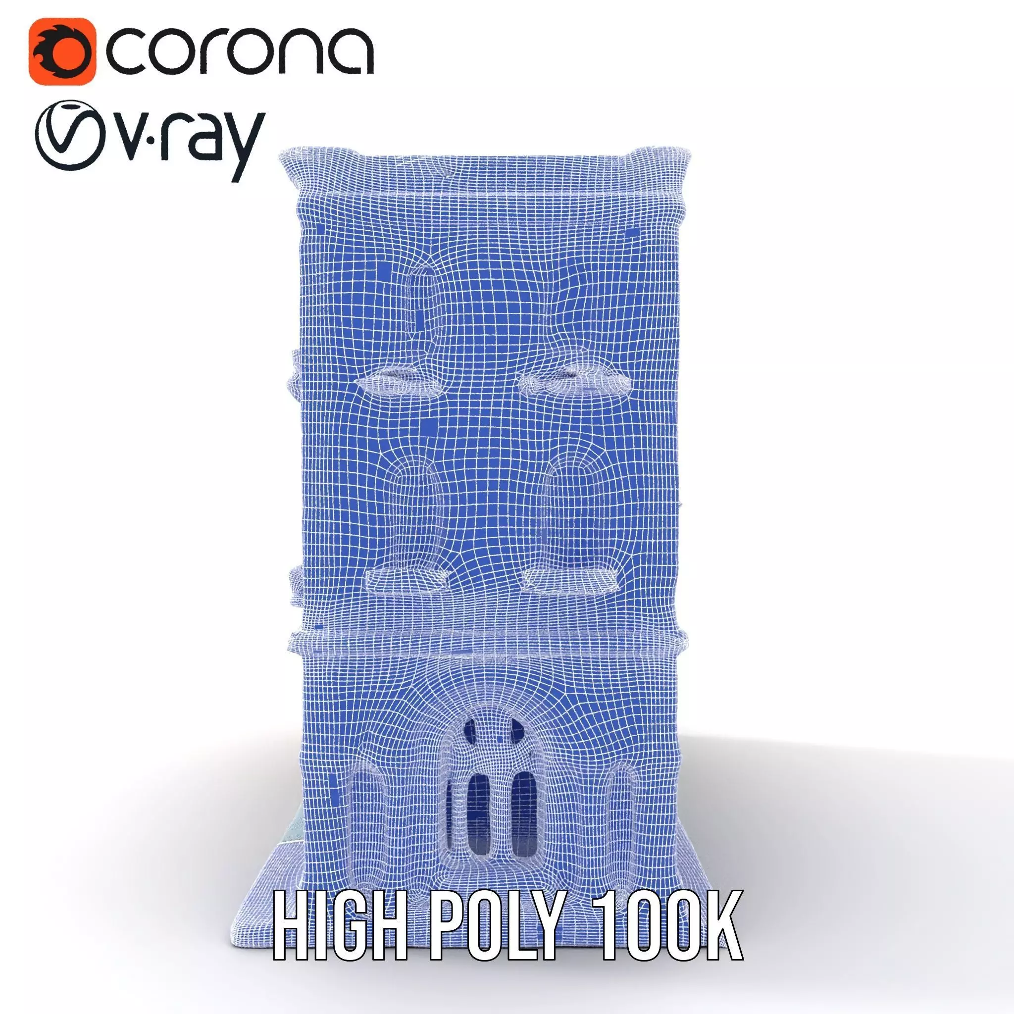 Elegant Townhouse Architecture model pack Low-poly 3D model_29