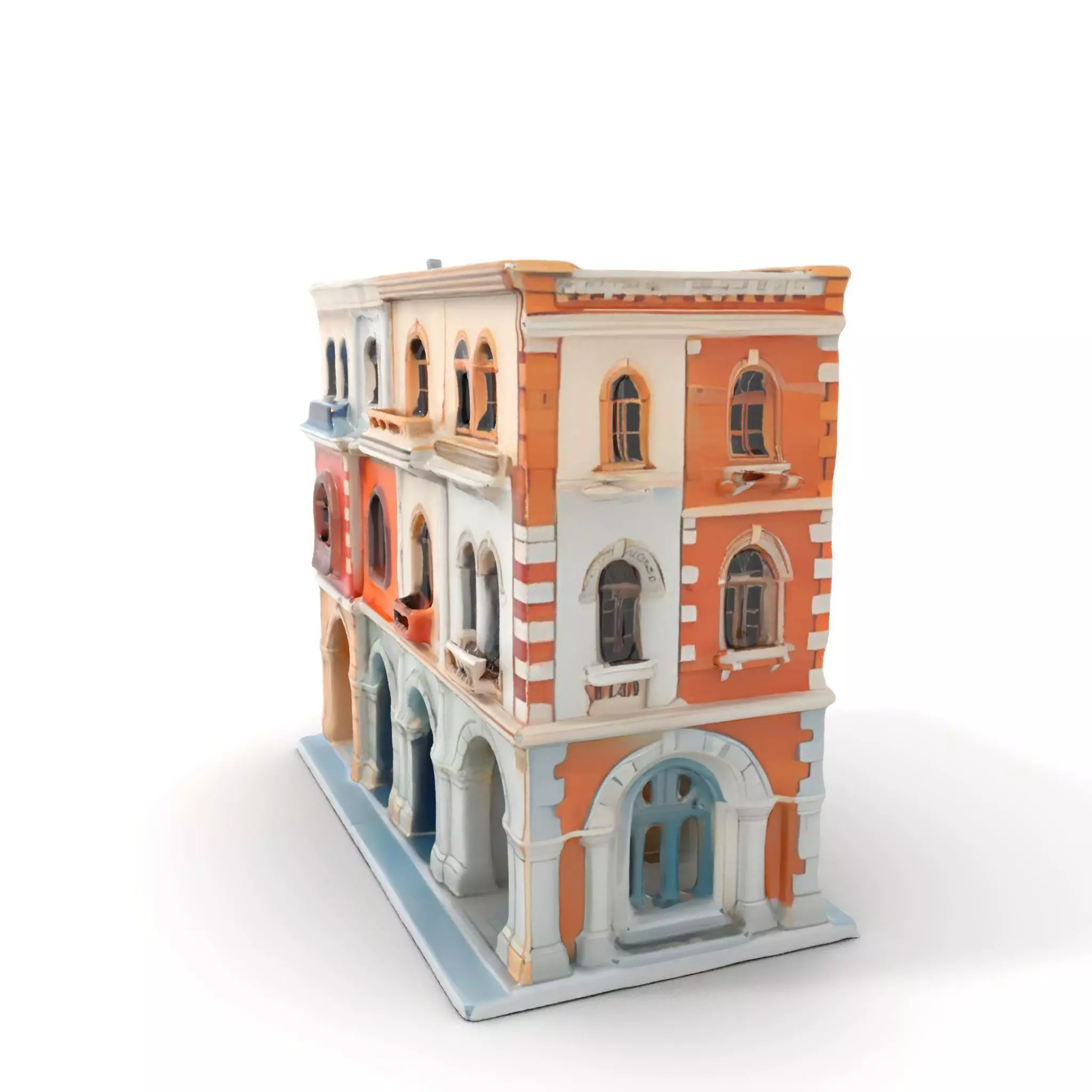 Elegant Townhouse Architecture model pack Low-poly 3D model_0
