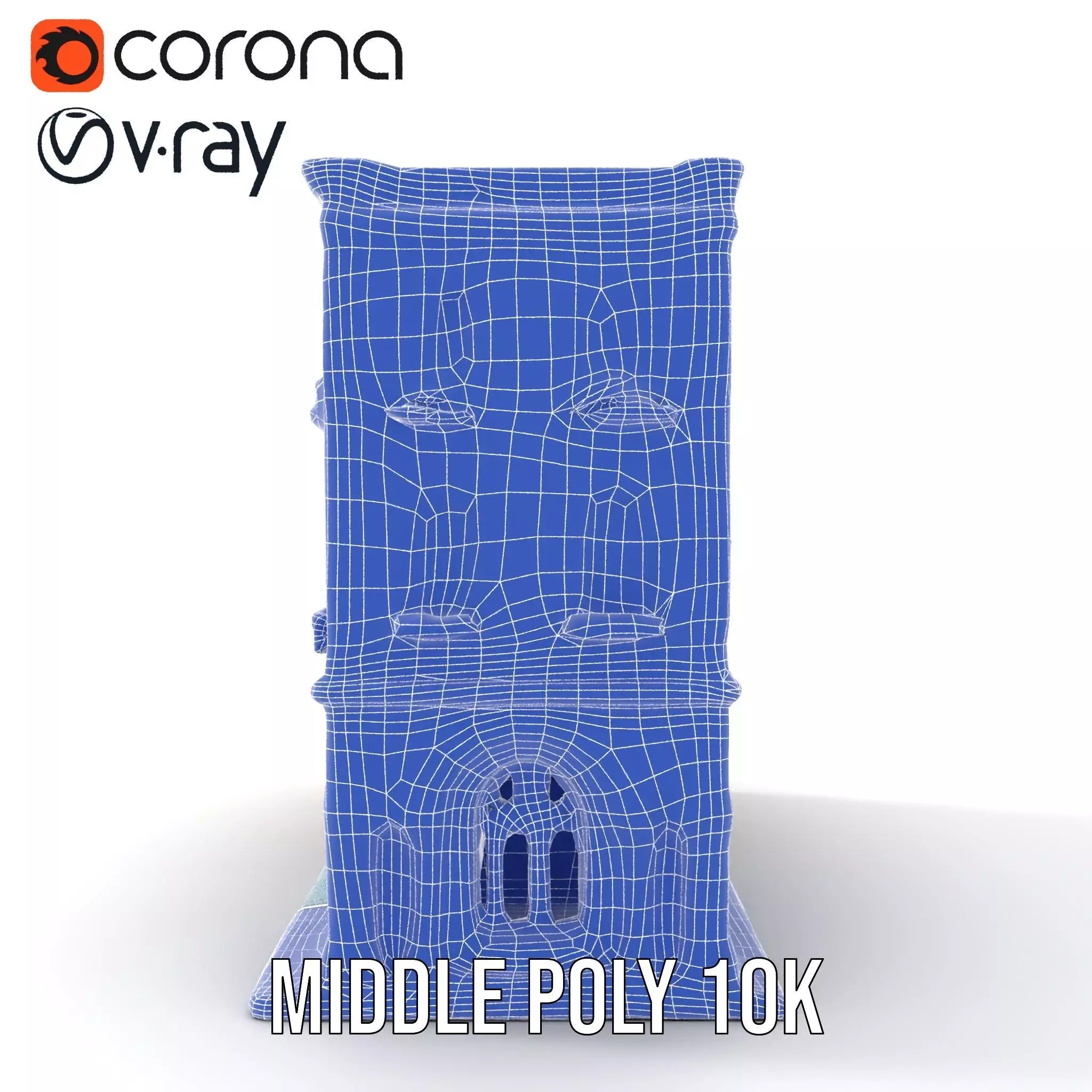 Elegant Townhouse Architecture model pack Low-poly 3D model_30