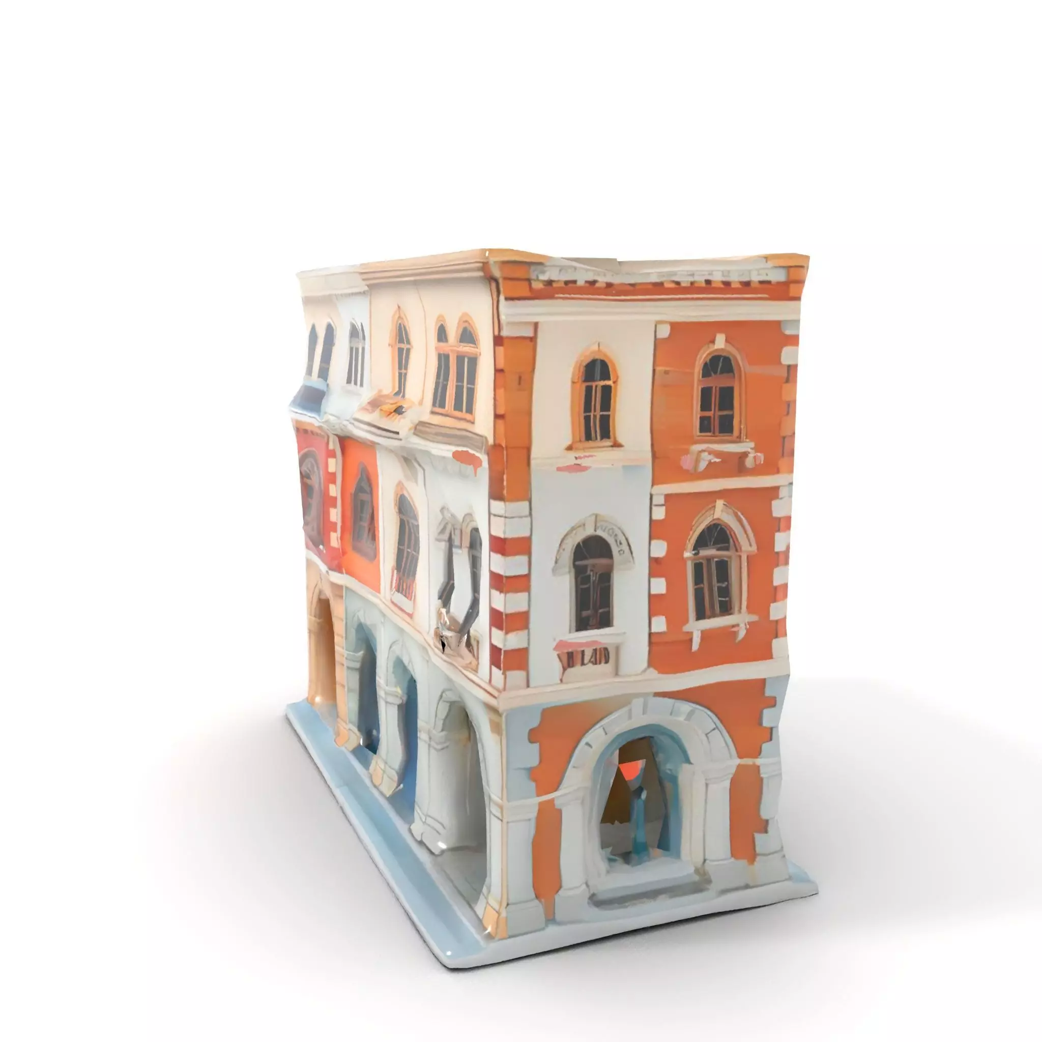 Elegant Townhouse Architecture model pack Low-poly 3D model_8