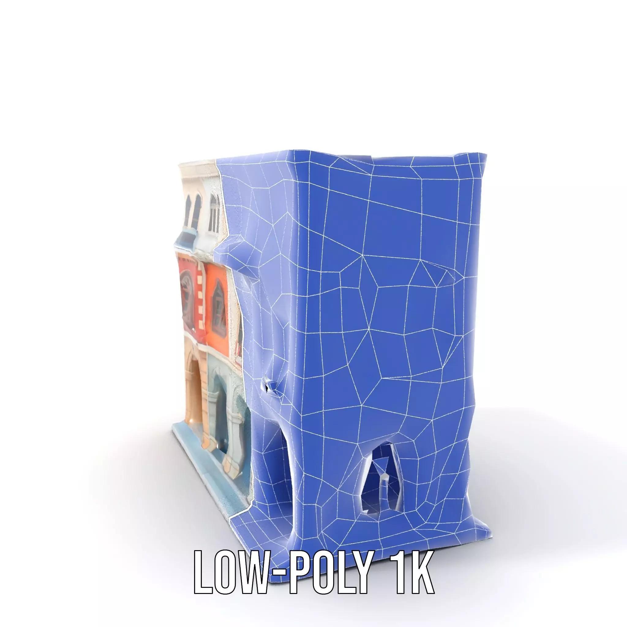 Elegant Townhouse Architecture model pack Low-poly 3D model_26