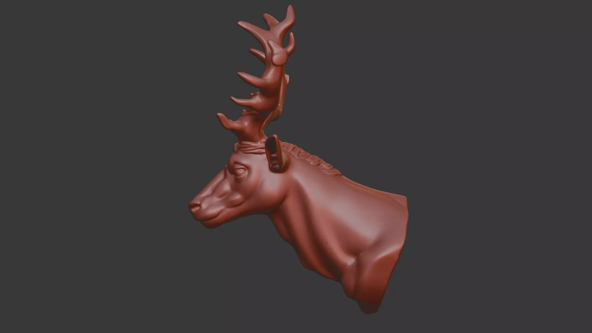 Okapi Head Bust 3D Model - STL Printable Wildlife Sculpture 3D print model_3