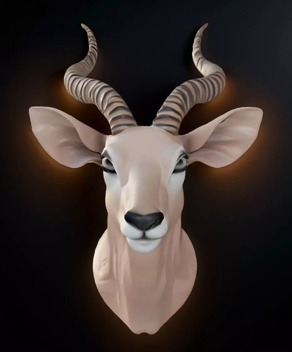 Okapi Head Bust 3D Model - STL Printable Wildlife Sculpture 3D print model_0