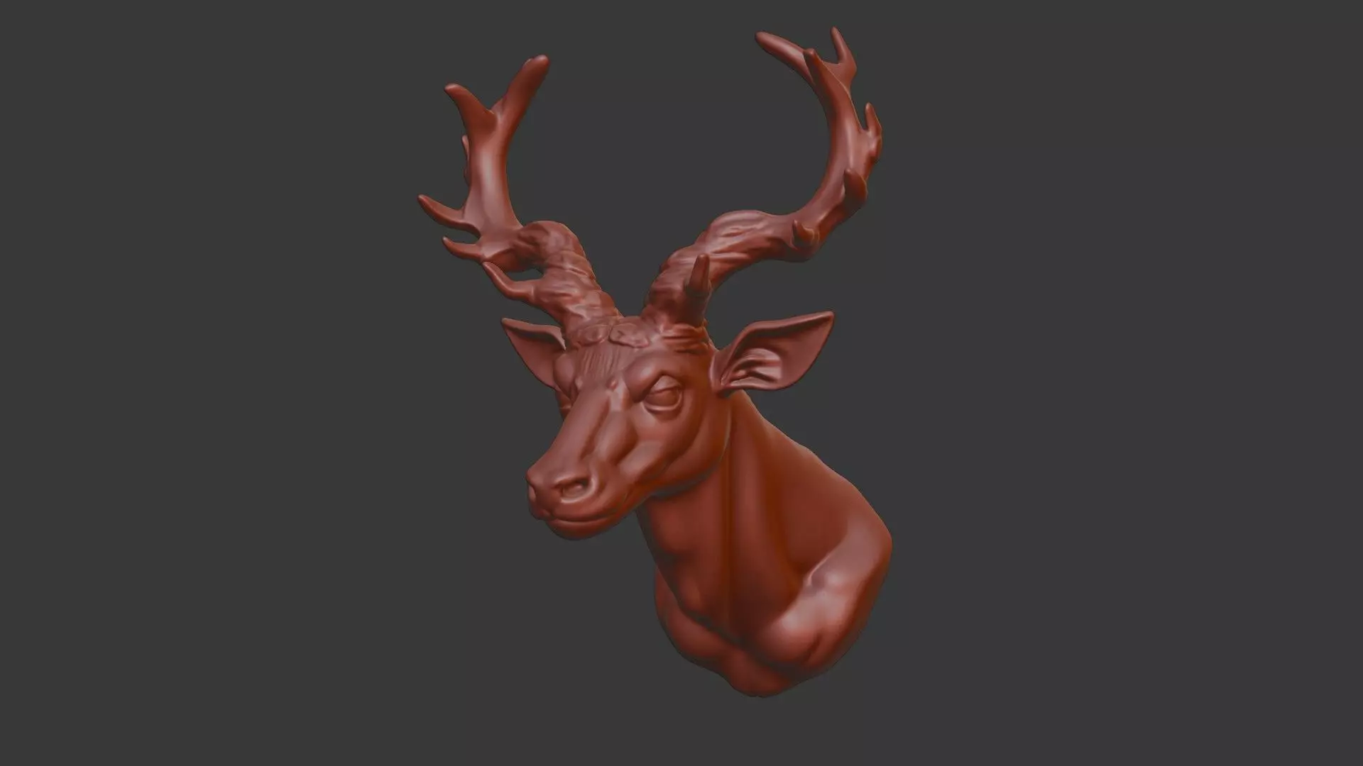 Okapi Head Bust 3D Model - STL Printable Wildlife Sculpture 3D print model_7