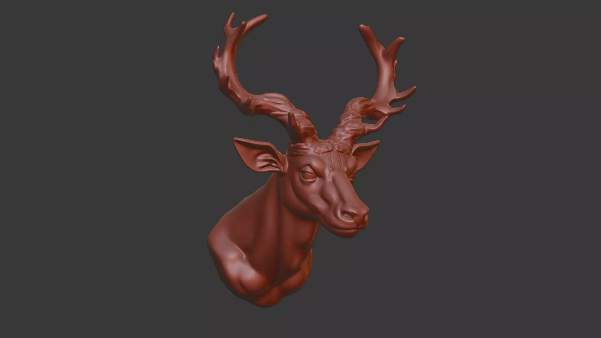 Okapi Head Bust 3D Model - STL Printable Wildlife Sculpture 3D print model_1