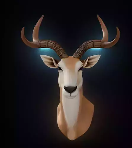Okapi Head Bust 3D Model - STL Printable Wildlife Sculpture