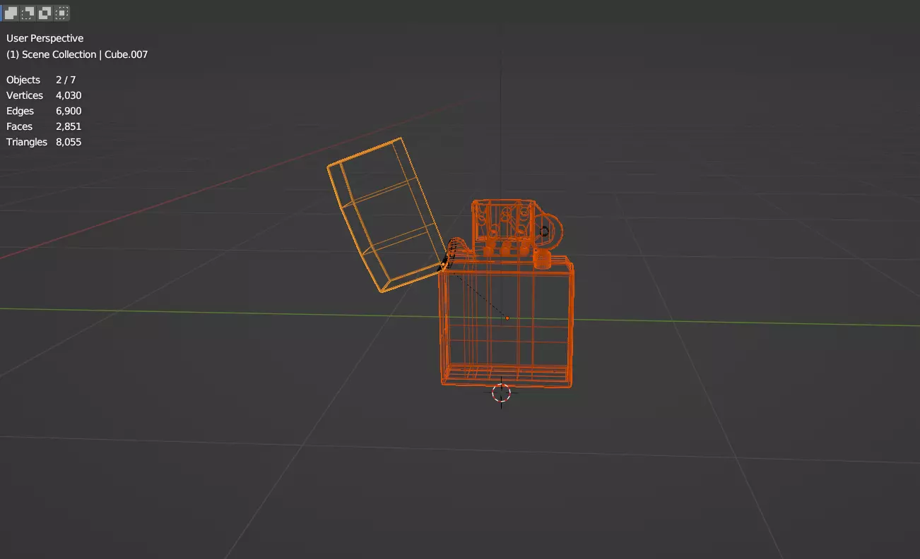 Zippo  Lighter Low-poly 3D model_1