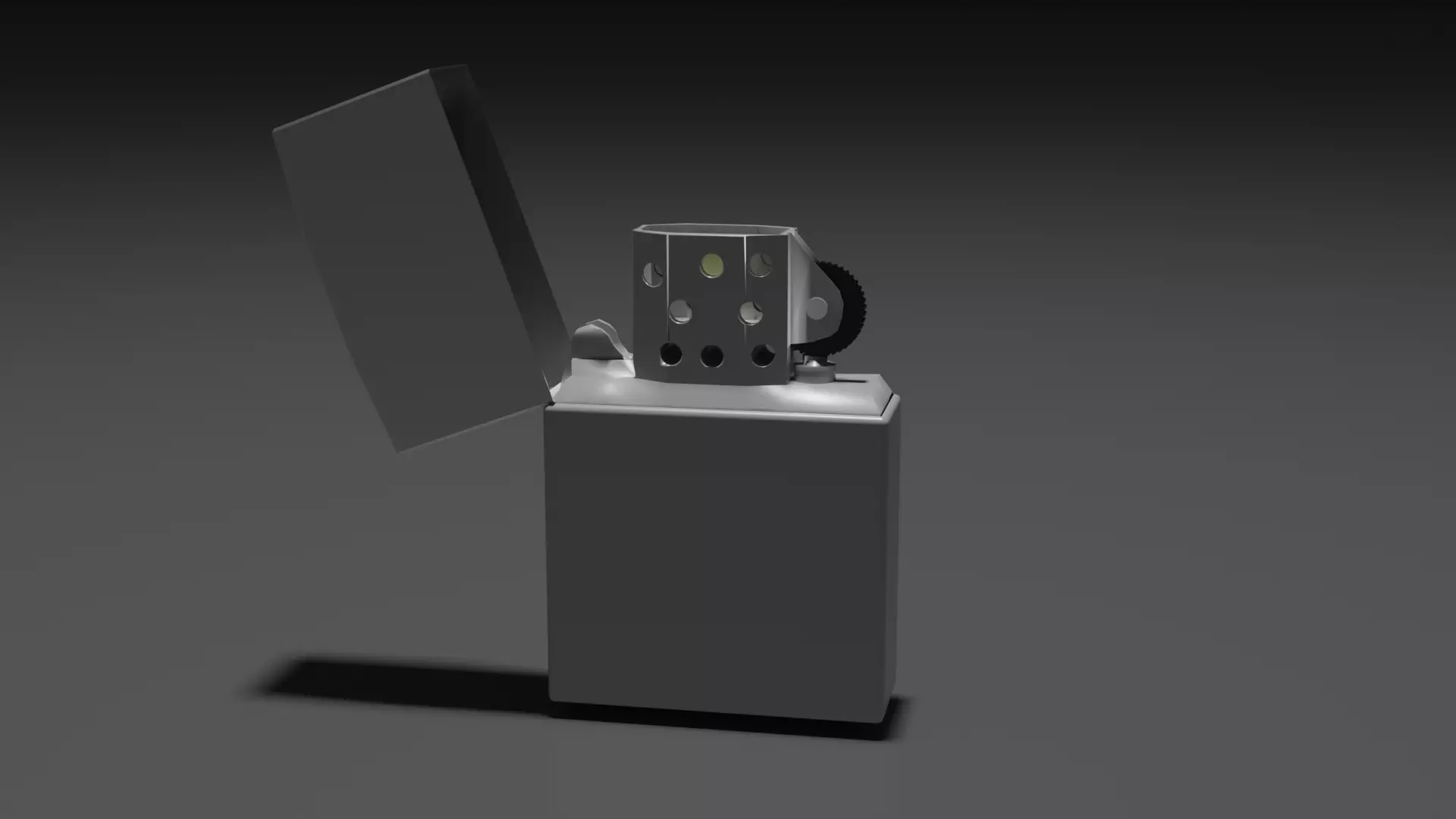 Zippo  Lighter Low-poly 3D model_2