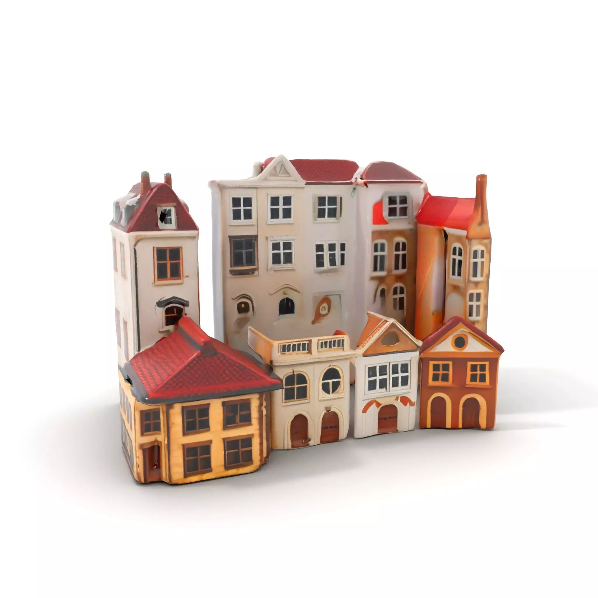 Charming European Buildings model pack Low-poly 3D model_12