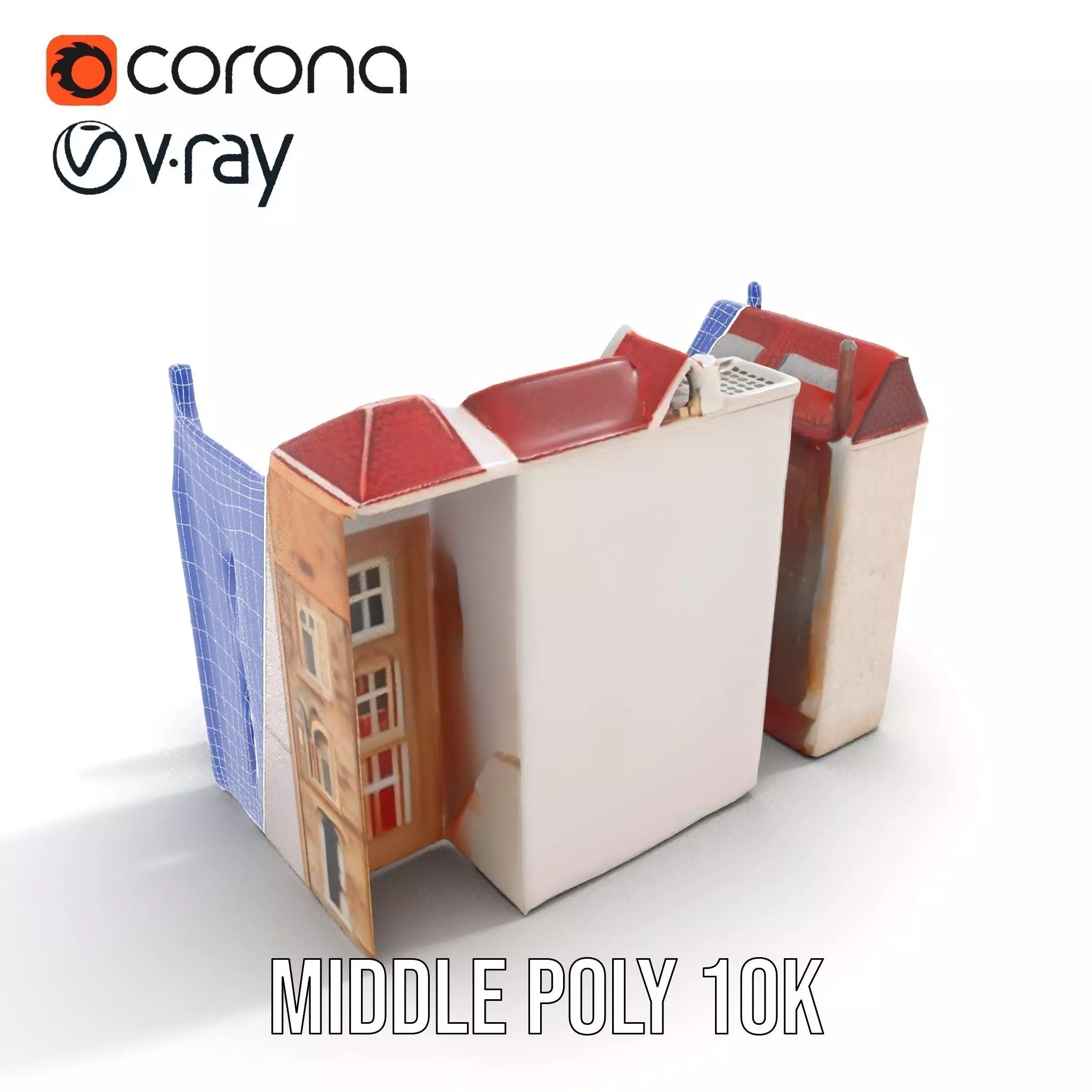 Charming European Buildings model pack Low-poly 3D model_25