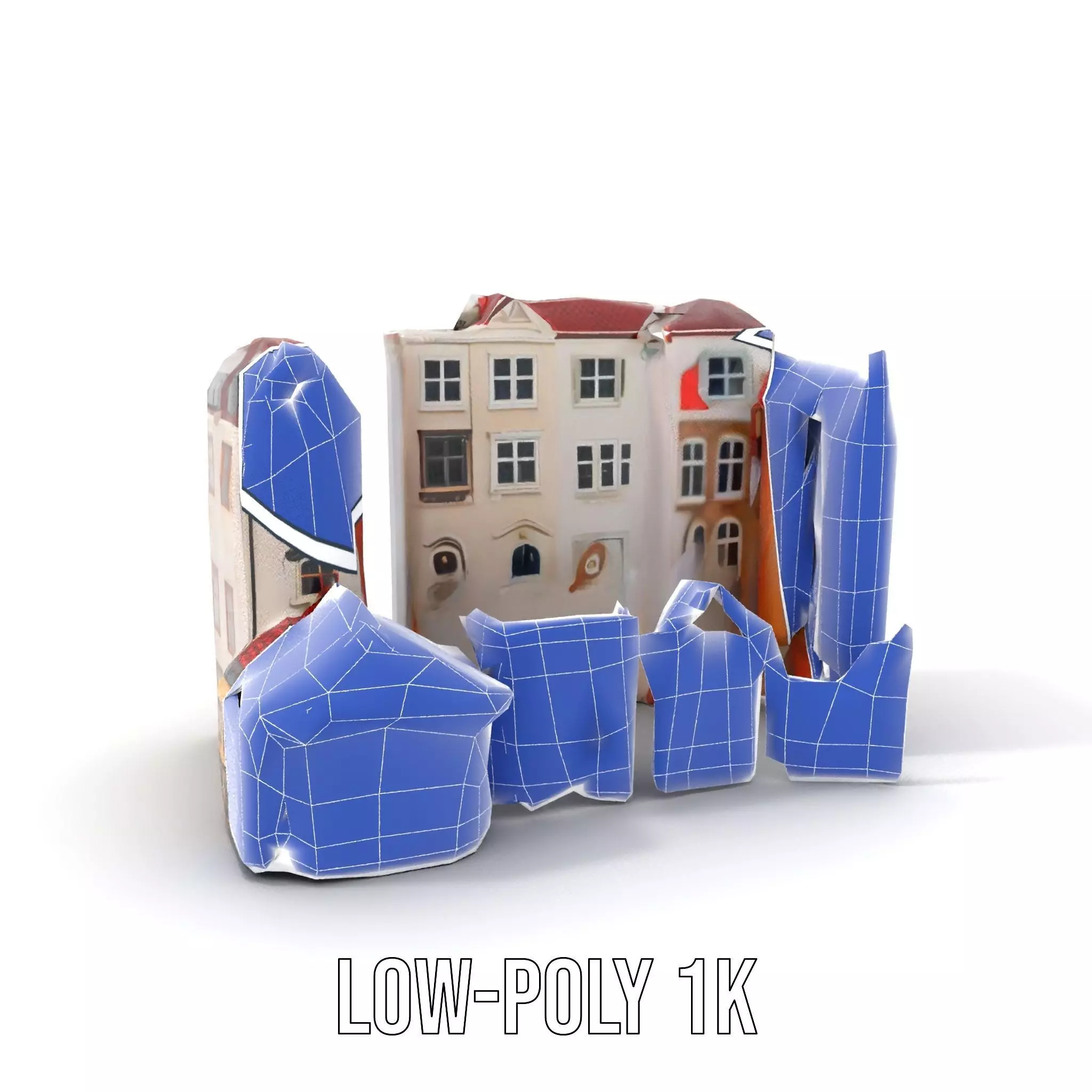 Charming European Buildings model pack Low-poly 3D model_29