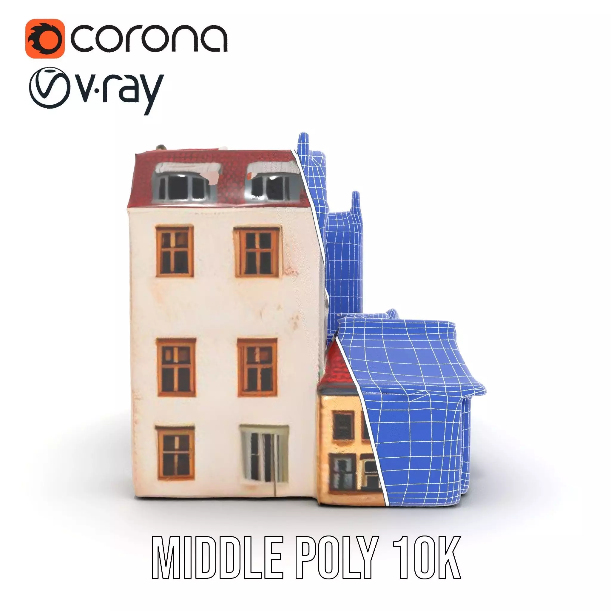 Charming European Buildings model pack Low-poly 3D model_31