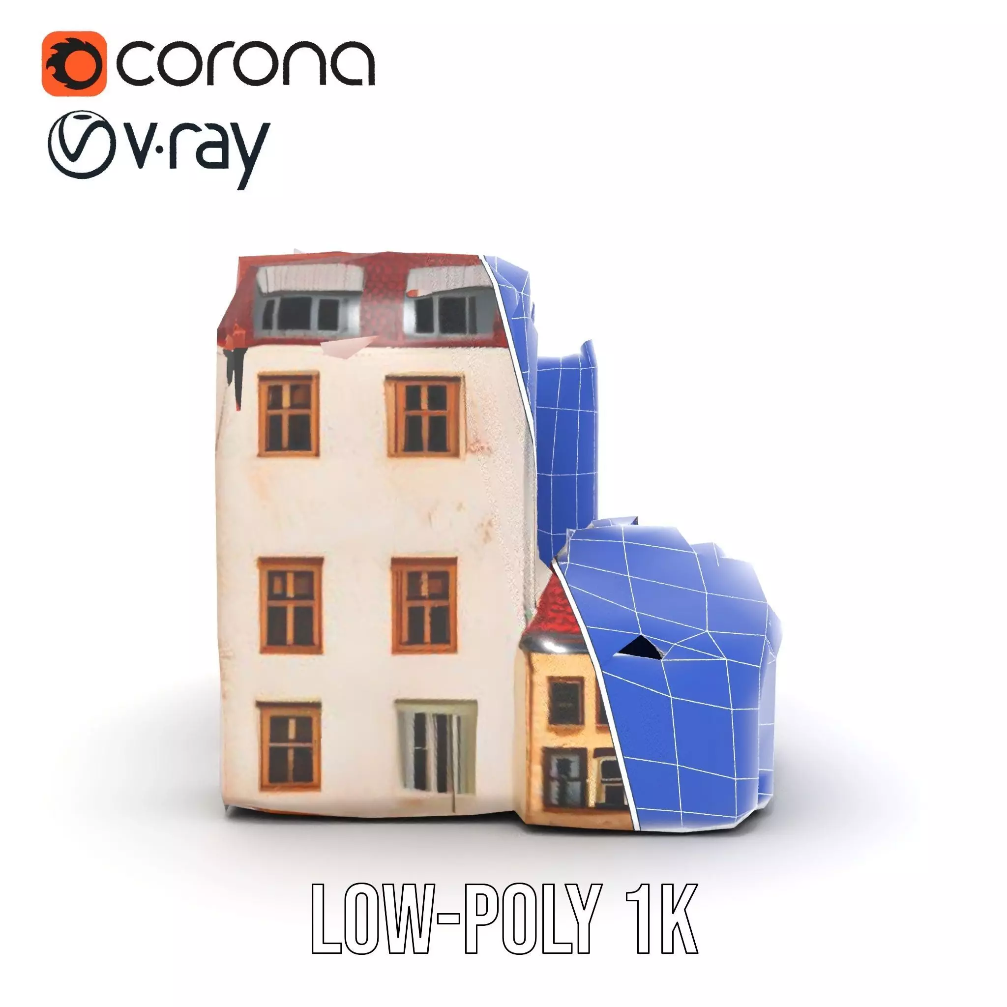 Charming European Buildings model pack Low-poly 3D model_32