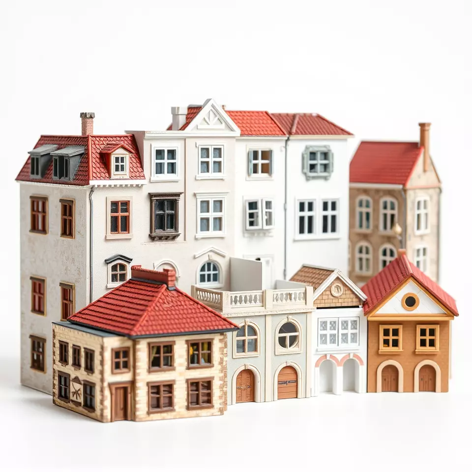Charming European Buildings model pack Low-poly 3D model_3