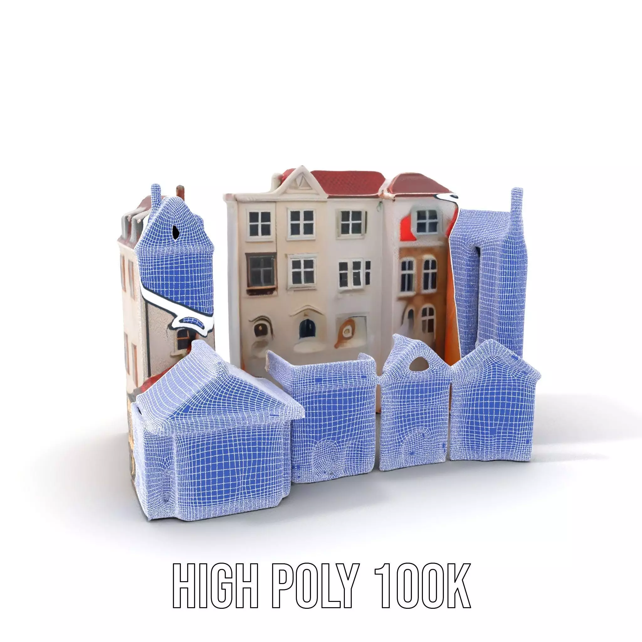 Charming European Buildings model pack Low-poly 3D model_5