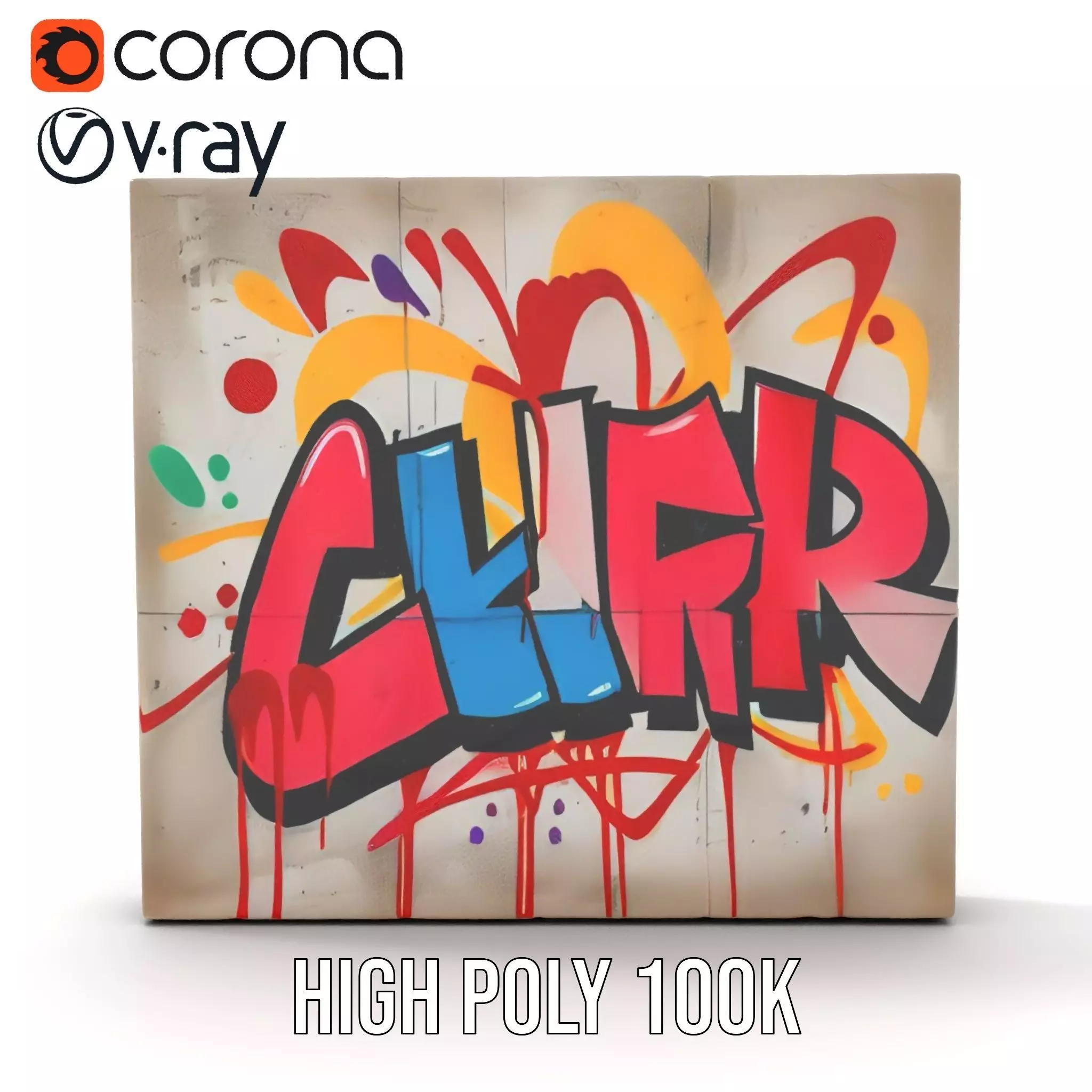 Vibrant Graffiti Wall model pack Texture_27