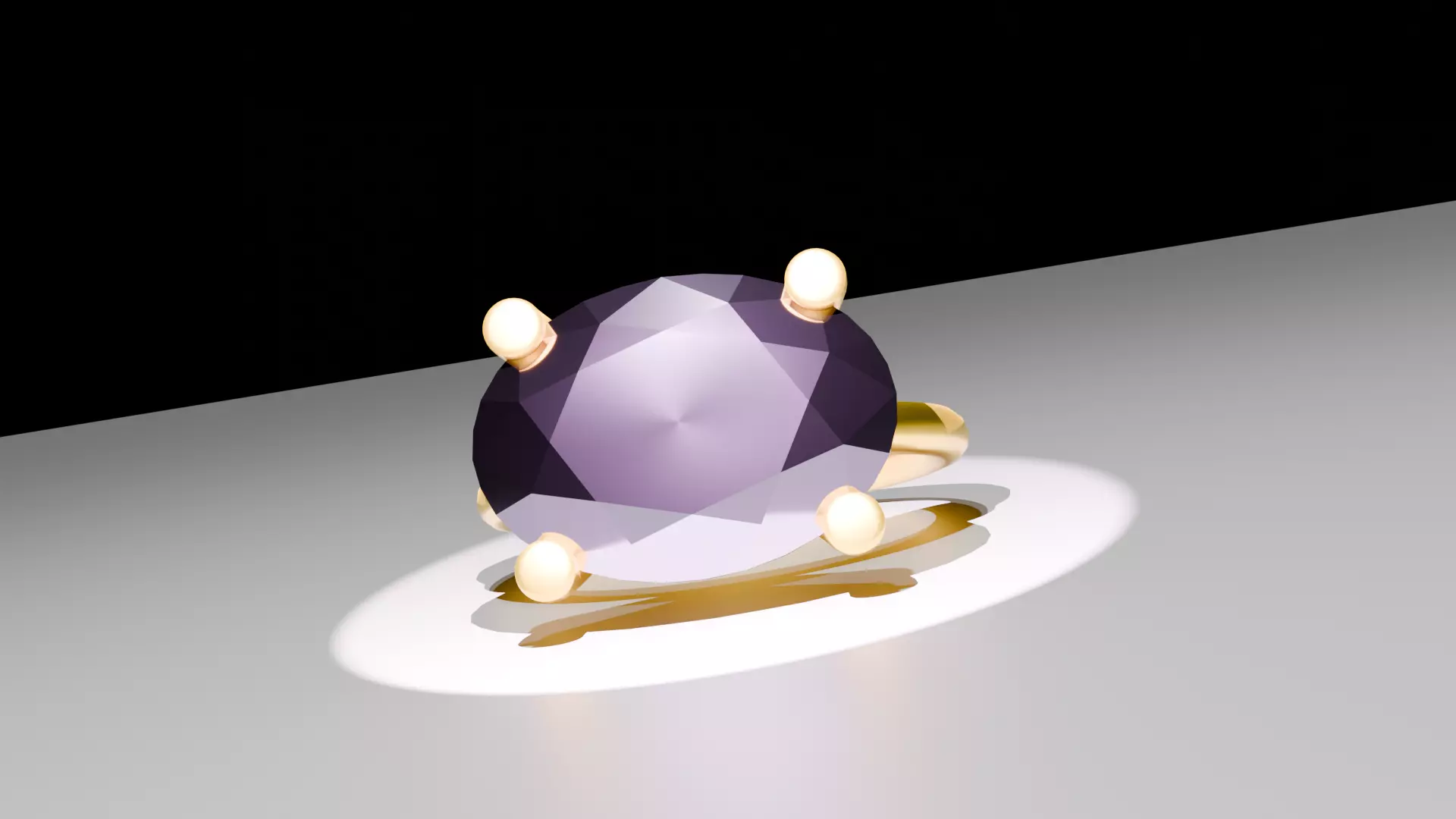 diamend ring 3D print model_0