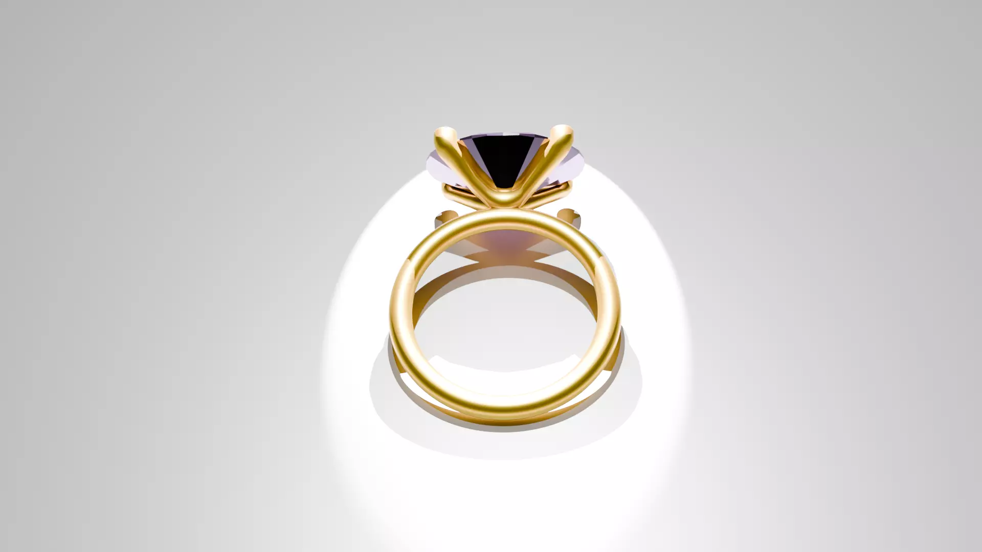 diamend ring 3D print model_1