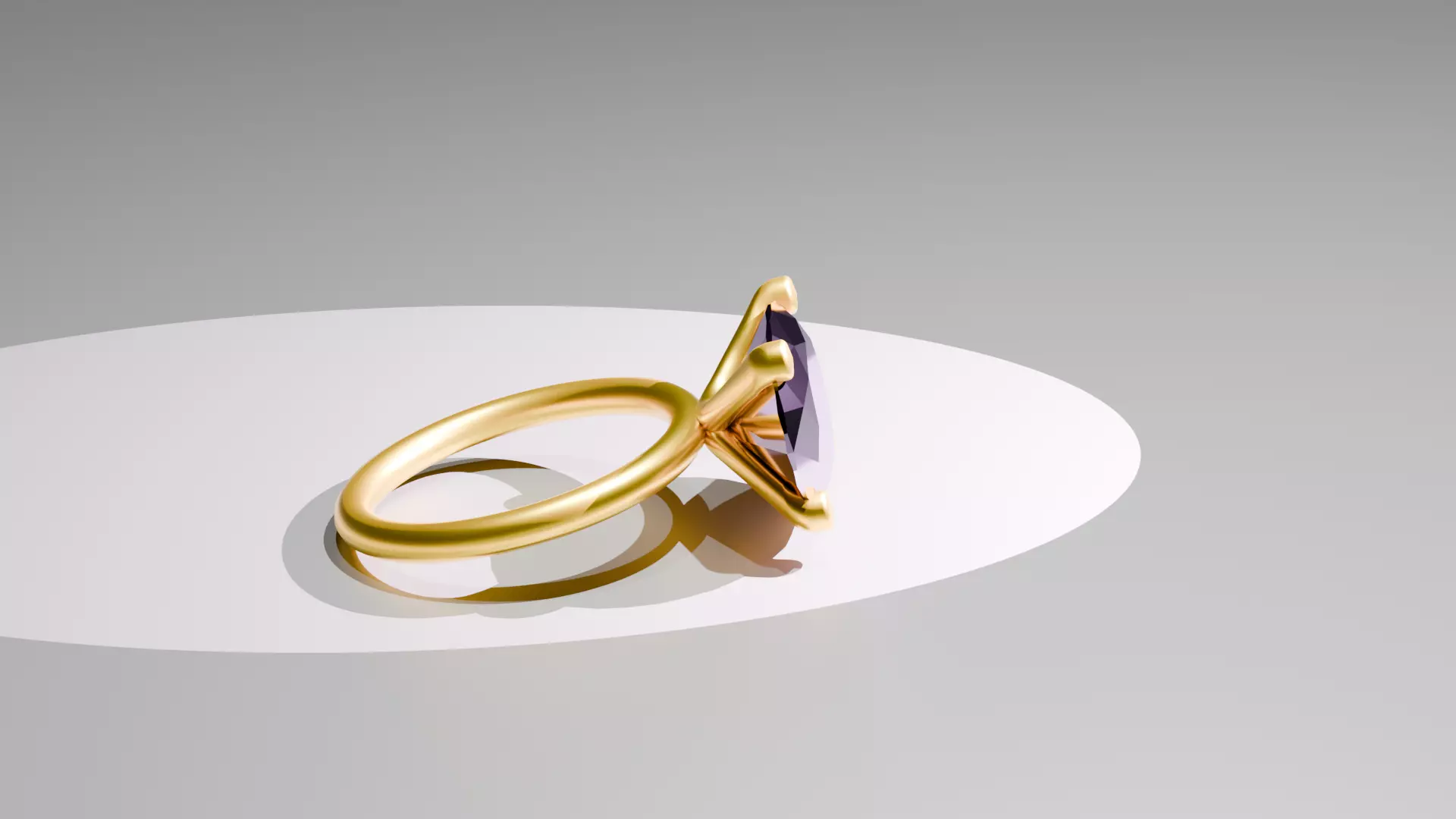 diamend ring 3D print model_2