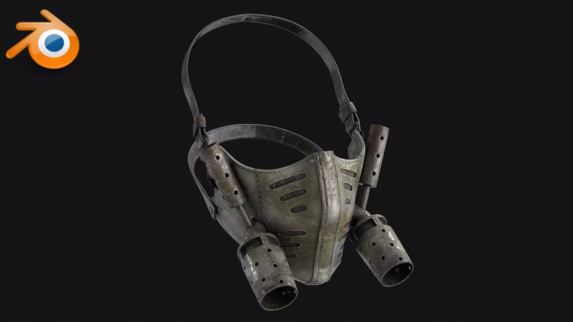 Postapocaliptico Mask Low-poly 3D model_6