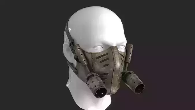 Postapocaliptico Mask Low-poly 3D model