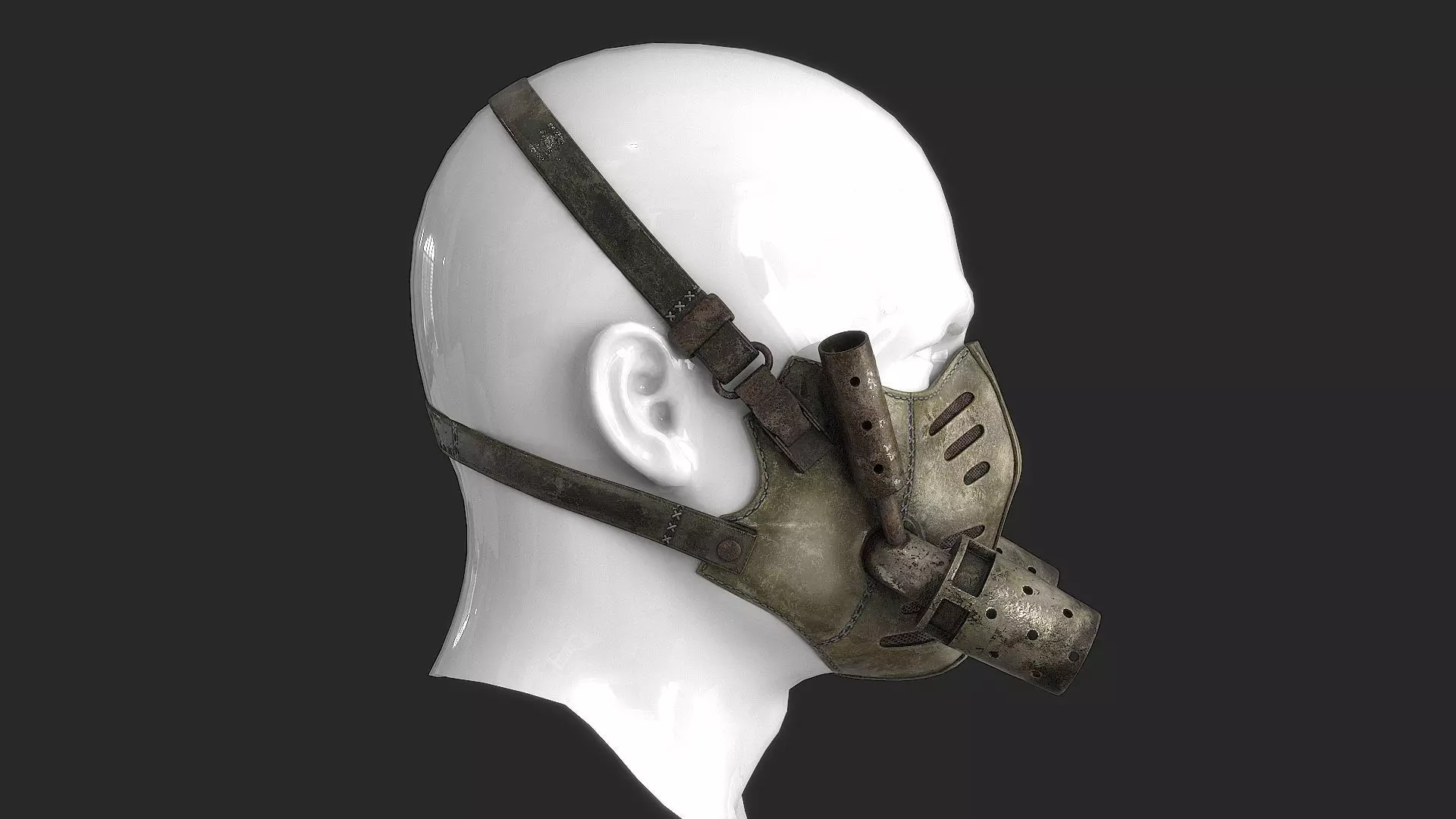 Postapocaliptico Mask Low-poly 3D model_1