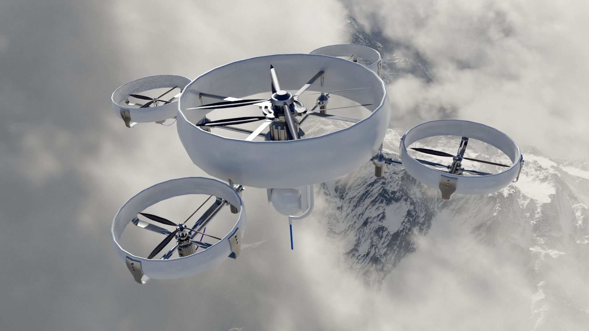 Reconnaissance Spy Drone  Low-poly 3D model_1
