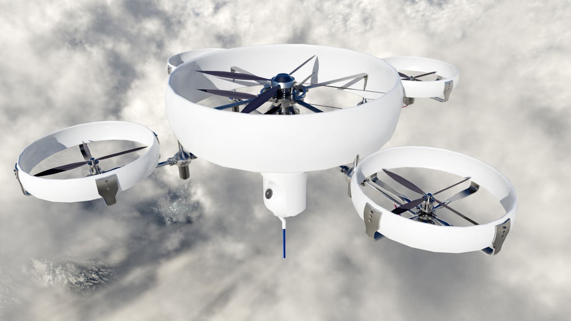 Reconnaissance Spy Drone  Low-poly 3D model_3