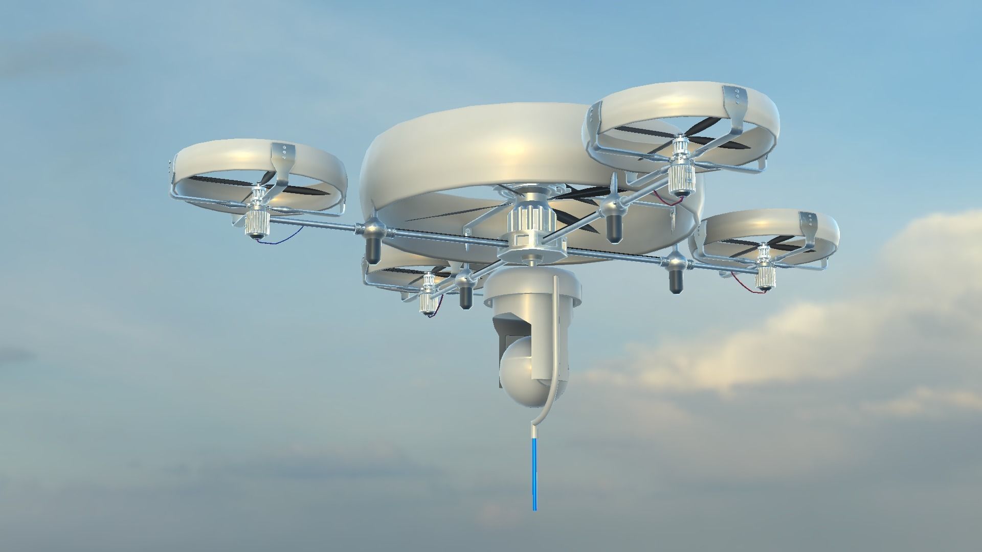 Reconnaissance Spy Drone  Low-poly 3D model_33
