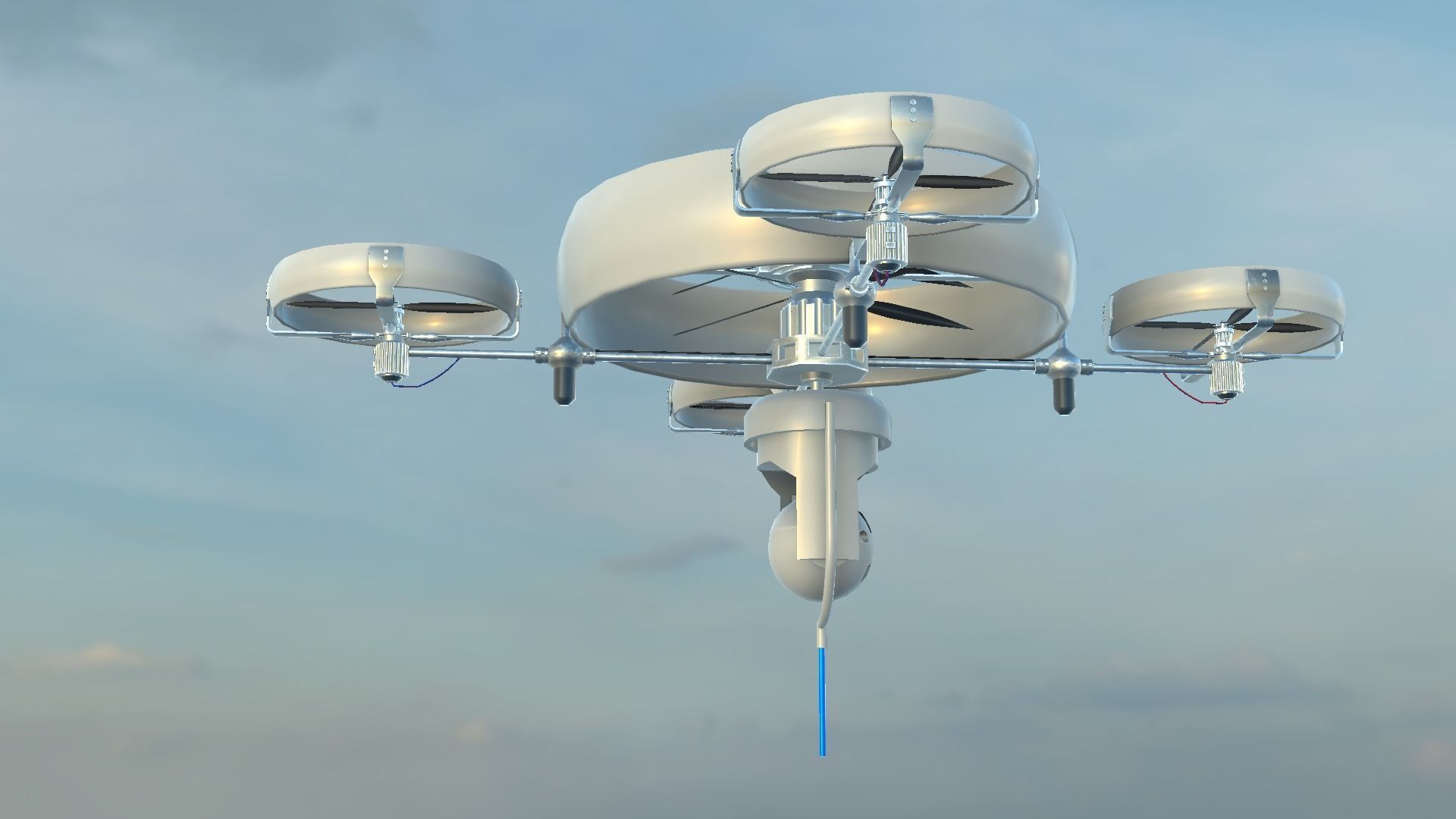 Reconnaissance Spy Drone  Low-poly 3D model_31