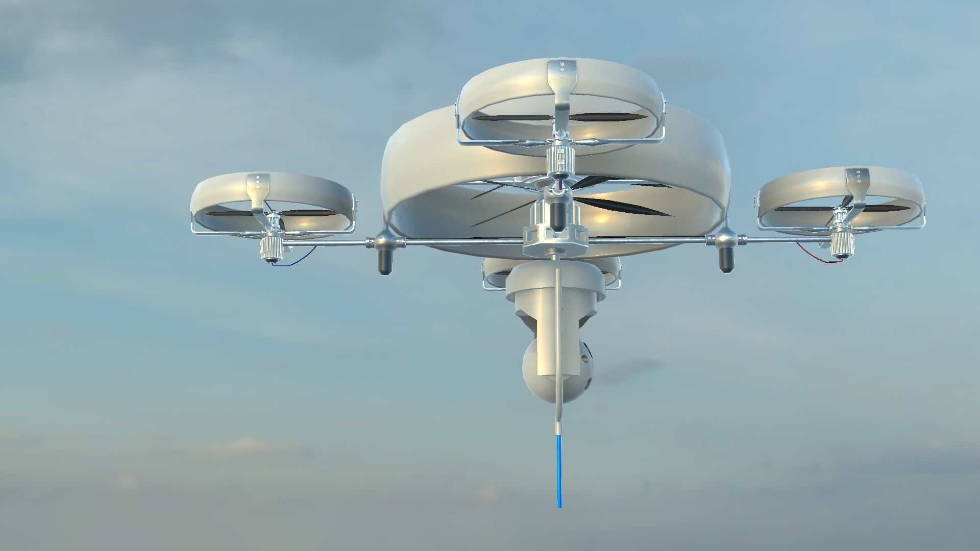 Reconnaissance Spy Drone  Low-poly 3D model_36