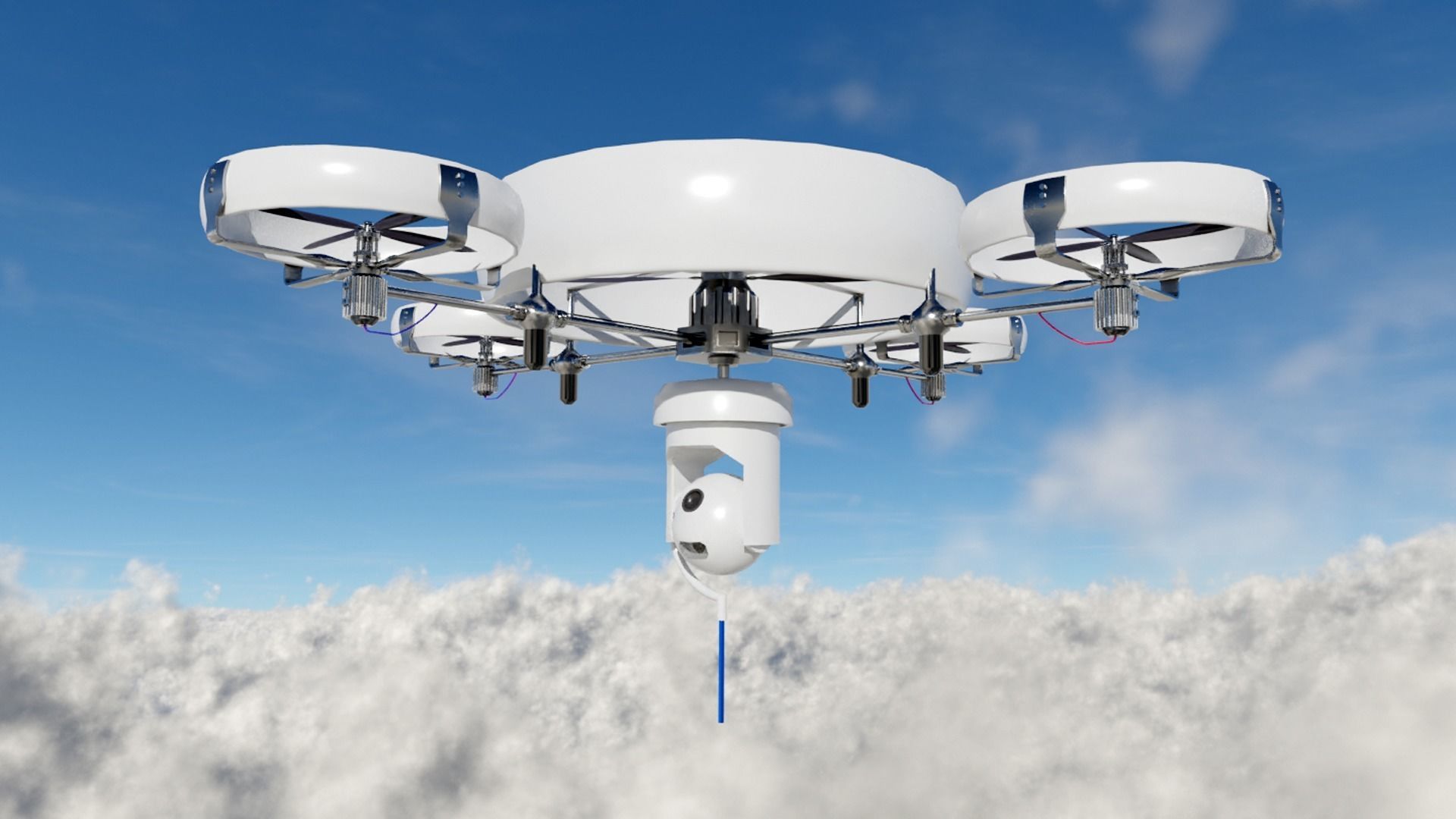 Reconnaissance Spy Drone  Low-poly 3D model_2