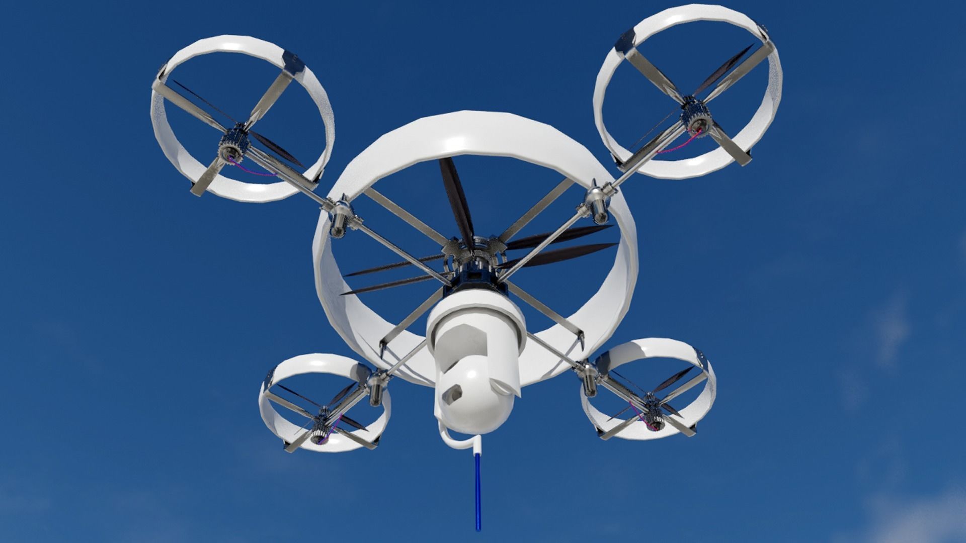 Reconnaissance Spy Drone  Low-poly 3D model_4