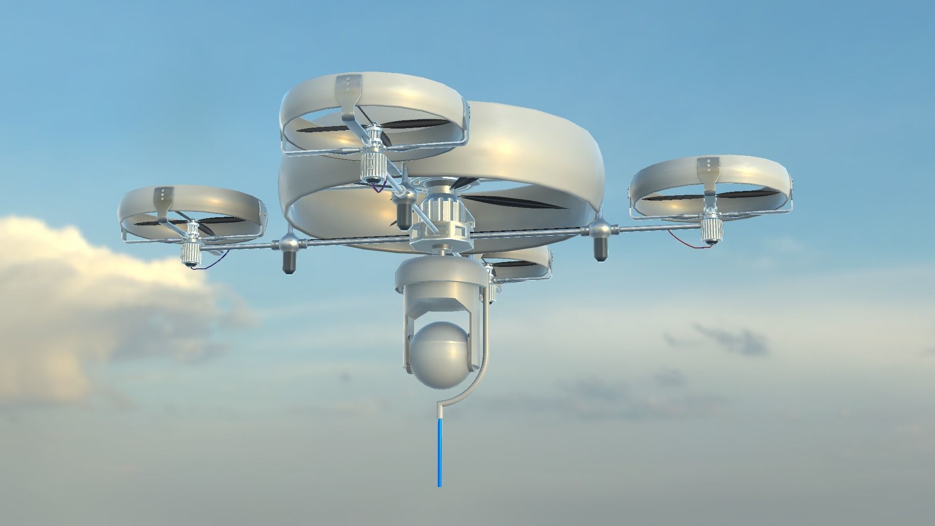 Reconnaissance Spy Drone  Low-poly 3D model_18
