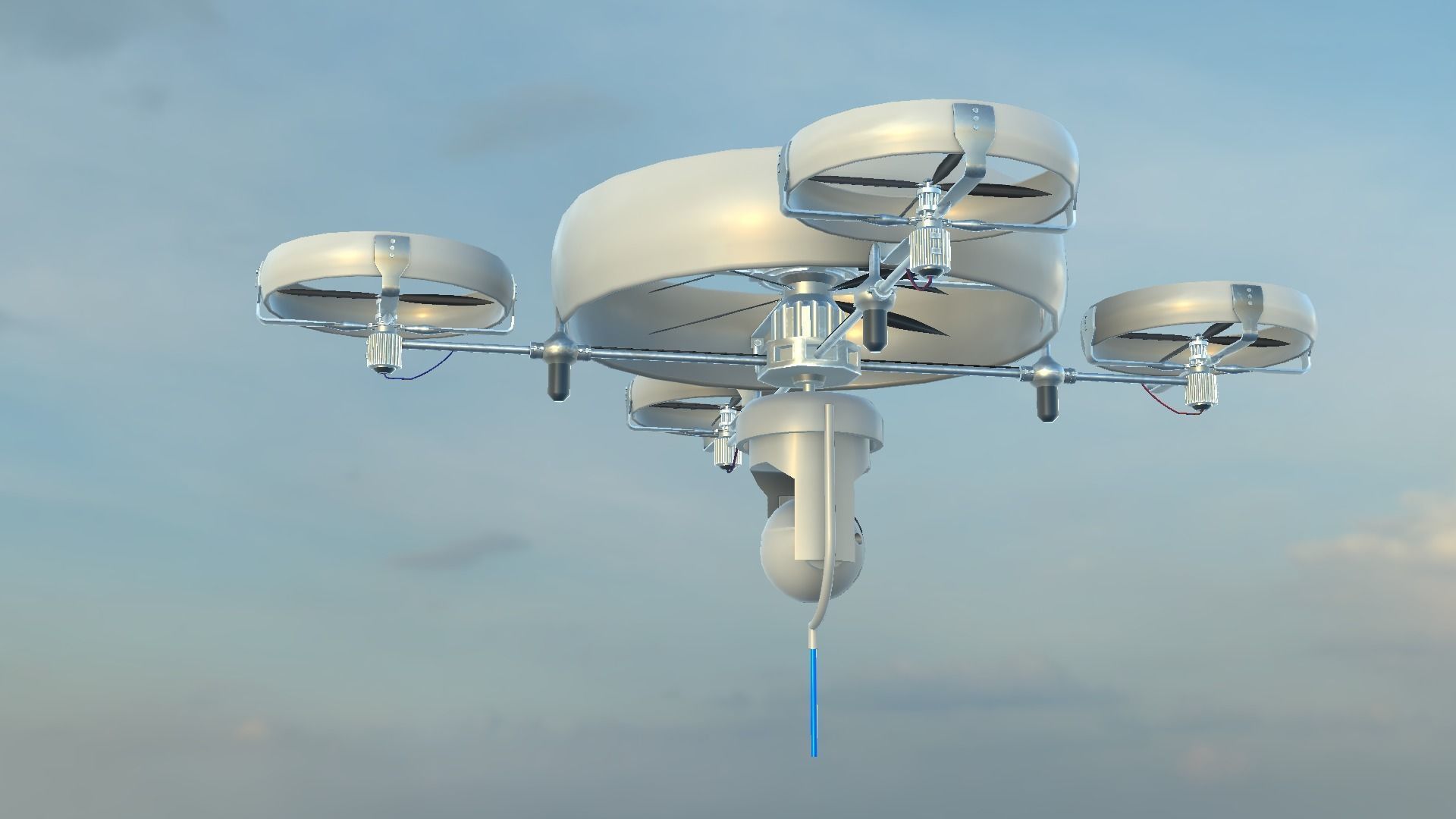 Reconnaissance Spy Drone  Low-poly 3D model_32