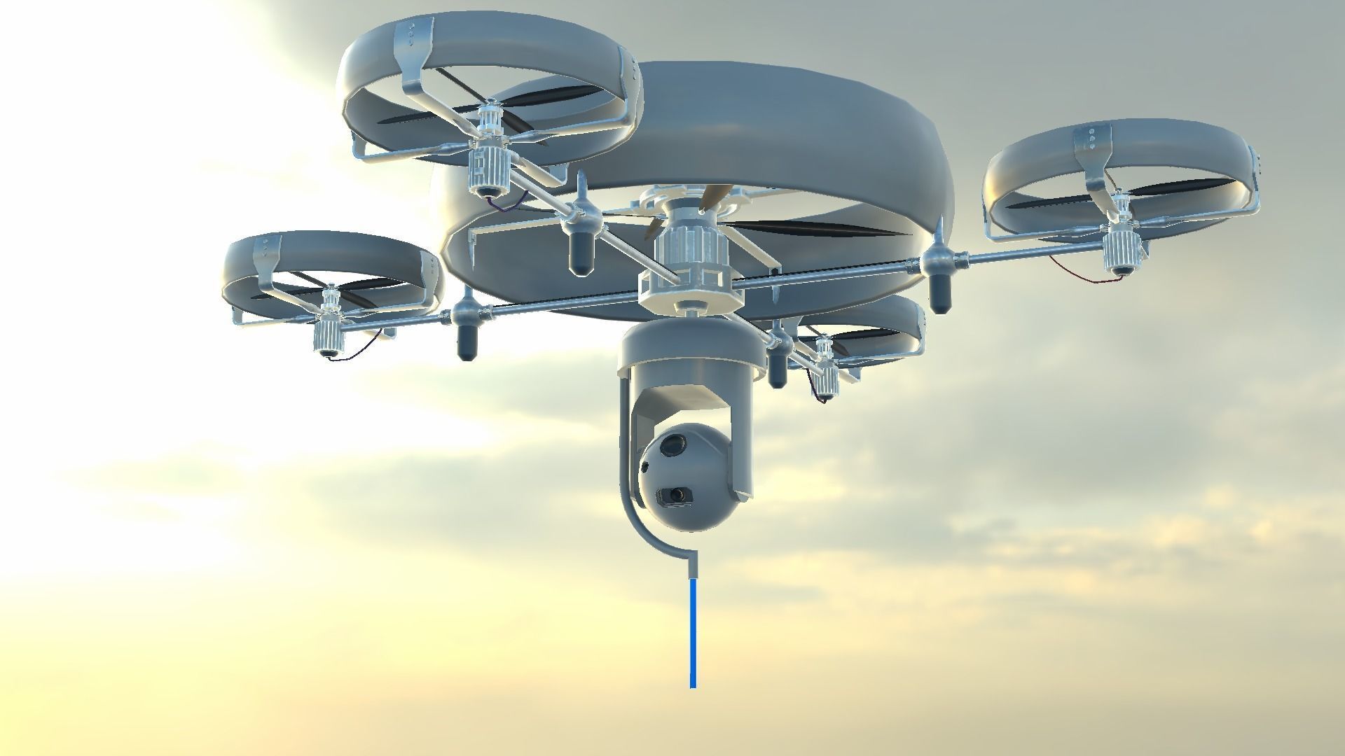 Reconnaissance Spy Drone  Low-poly 3D model_51